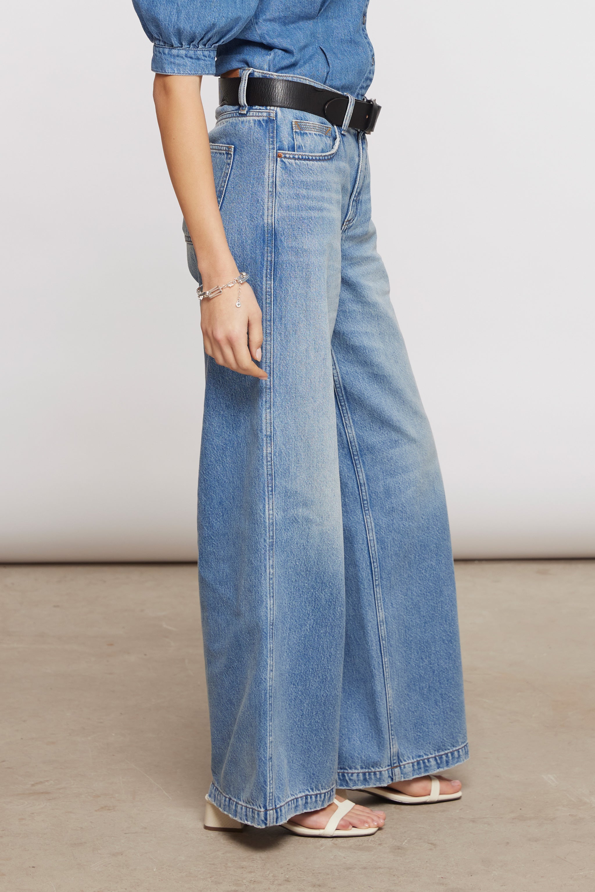 Bay Wide Leg Jean in Malibu - seventy + mochi