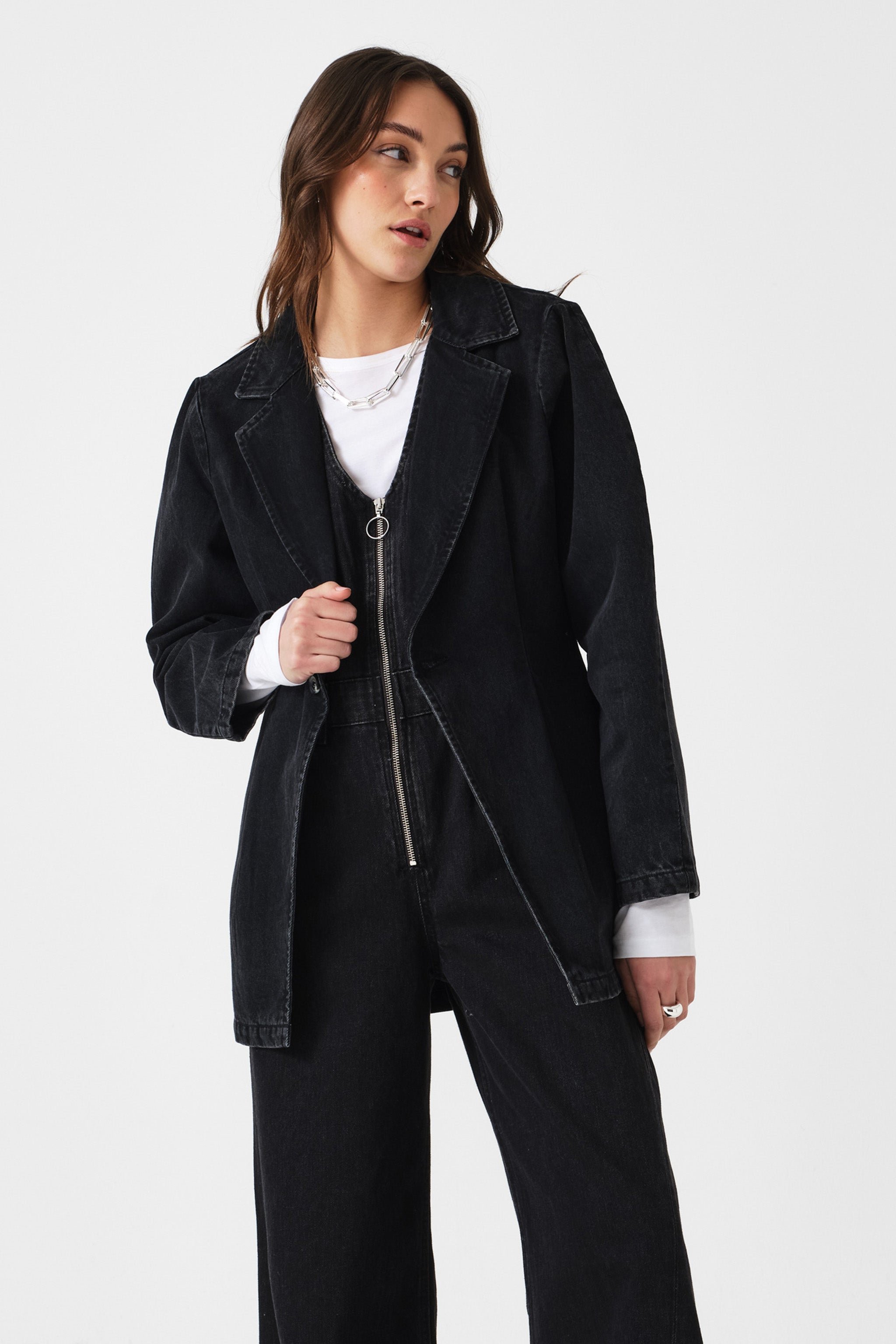 Bette Tailored Denim Jacket in Fairbanks