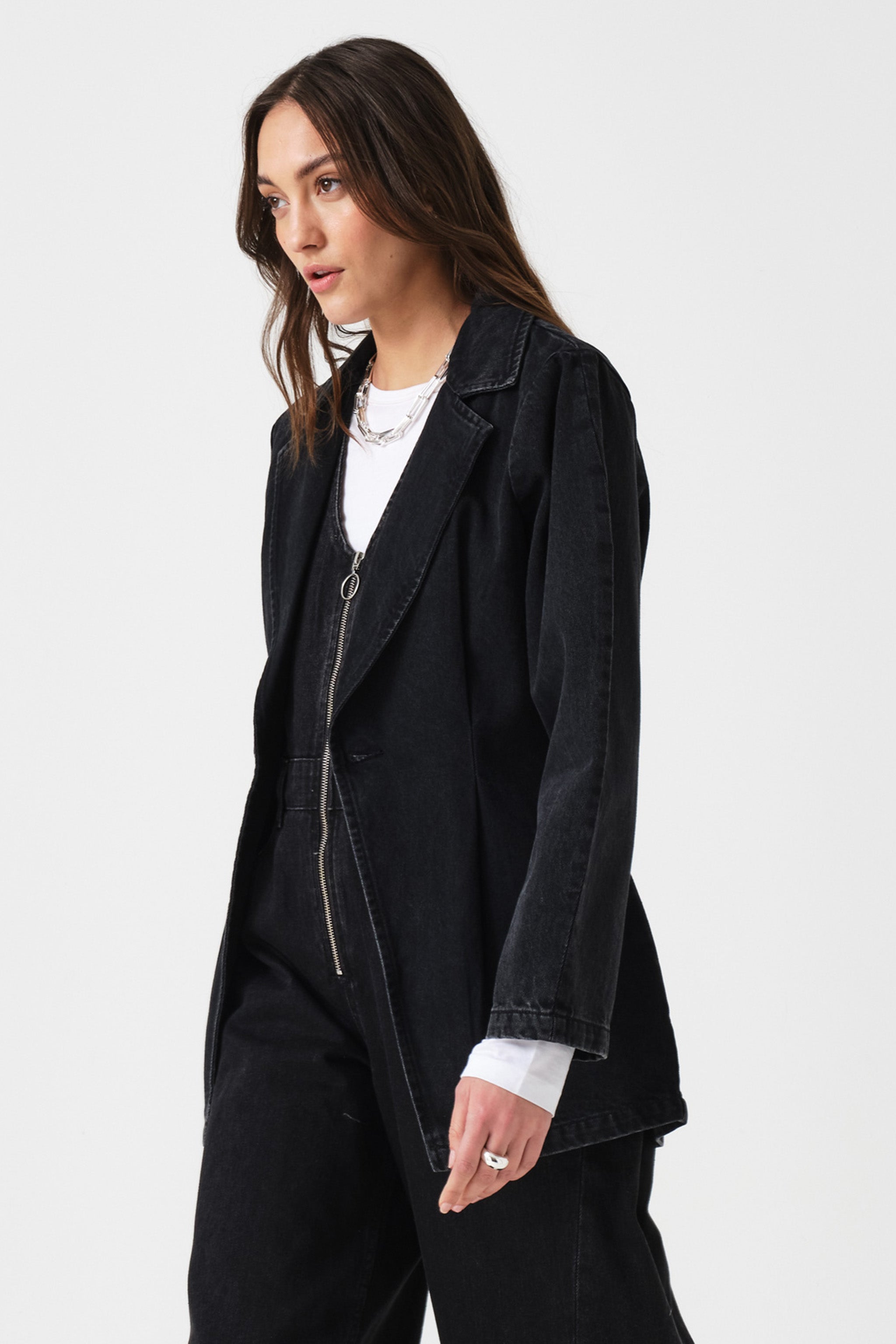 Bette Tailored Denim Jacket in Fairbanks