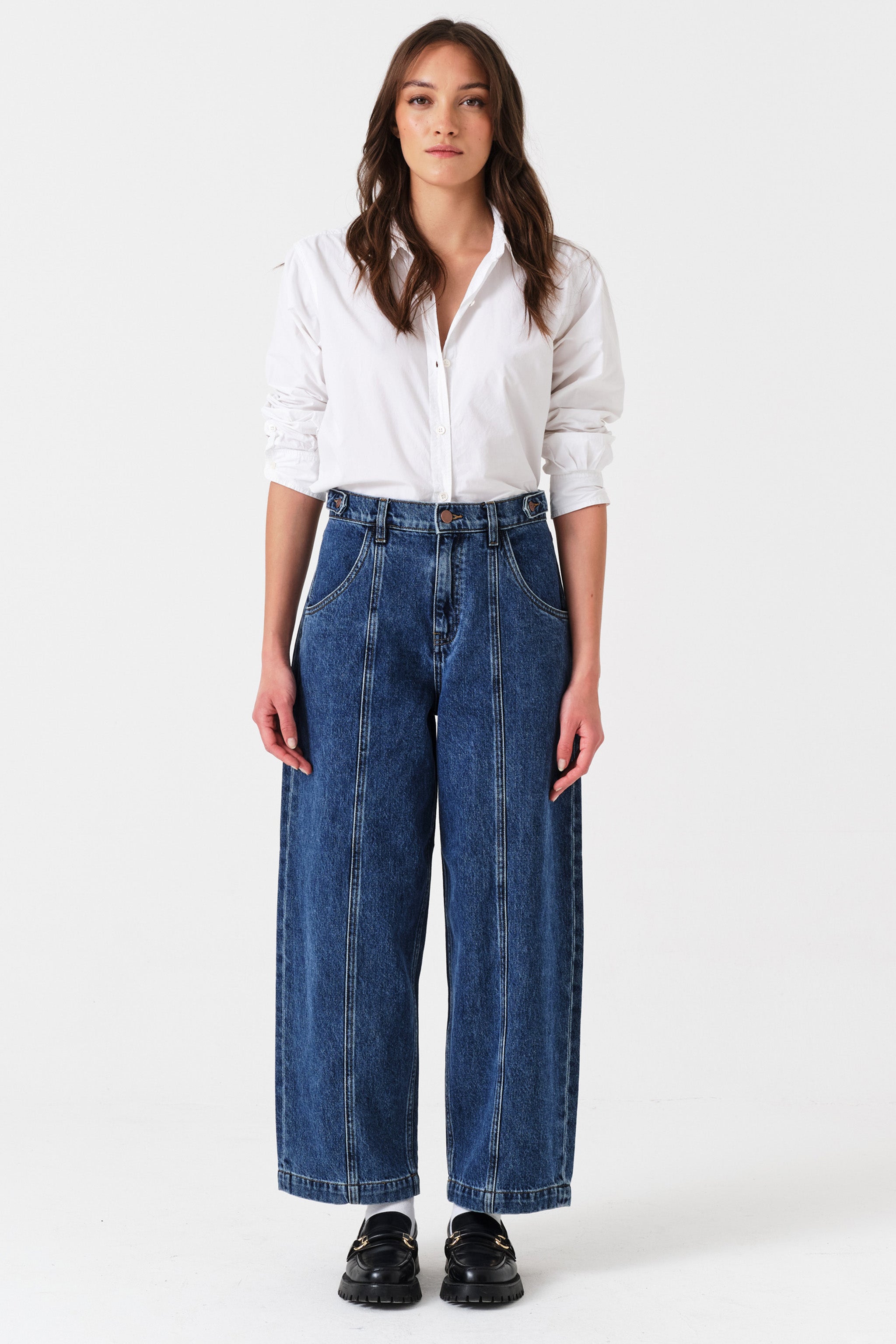 Cami Wide Barrel Leg Jean in Phoenix