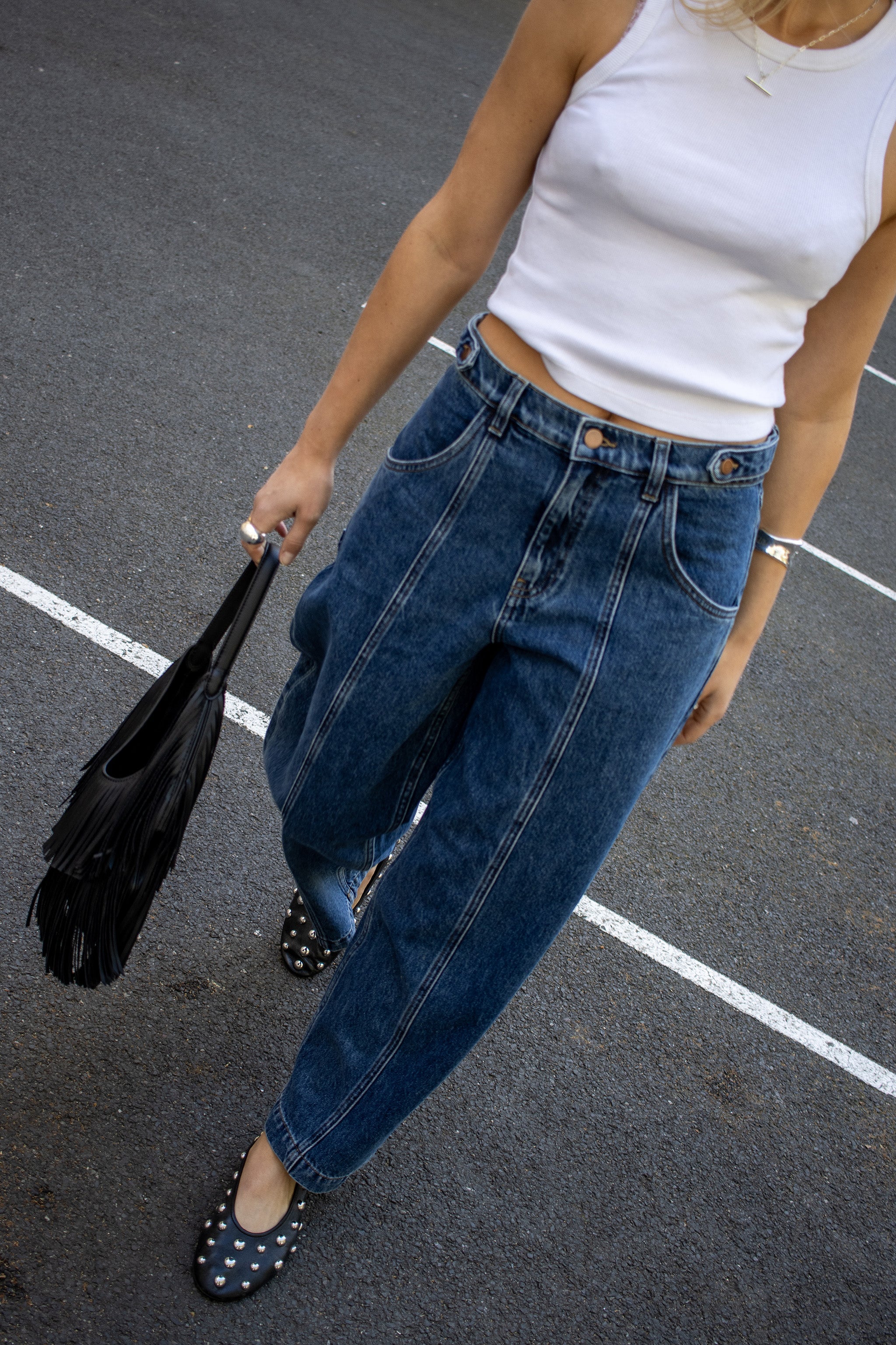 Cami Wide Barrel Leg Jean in Phoenix