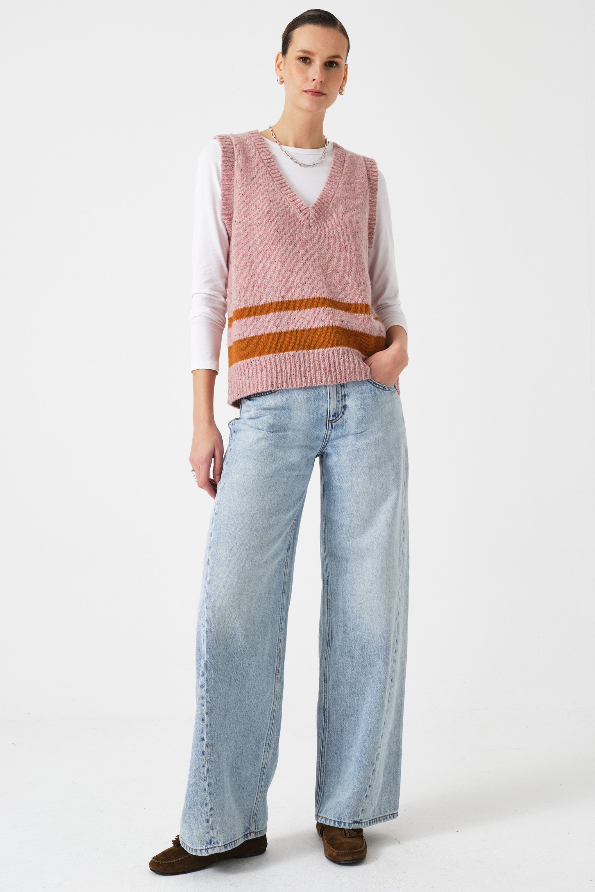 Cassidy Vest in Dusty Pink