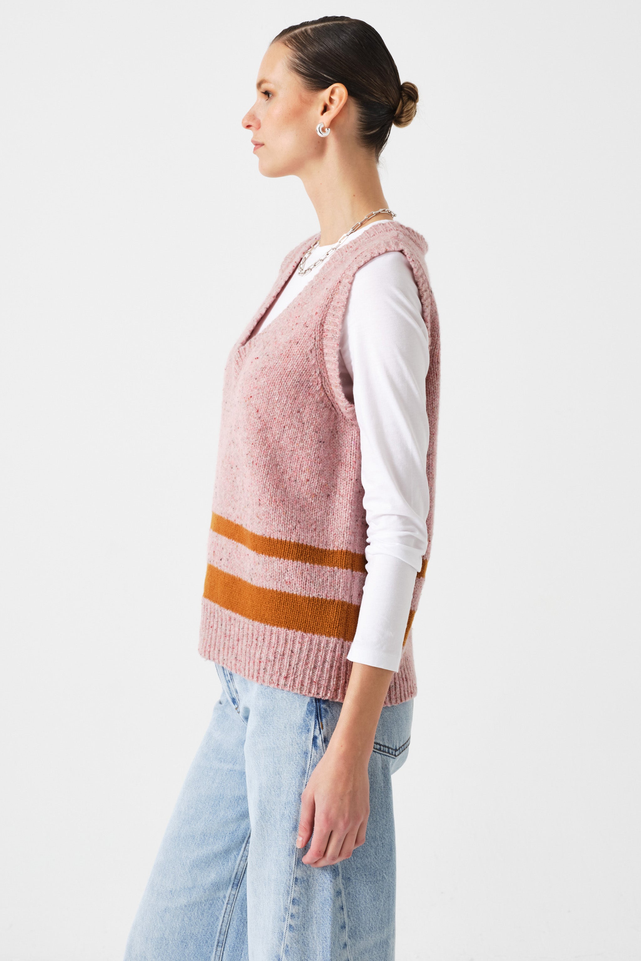Cassidy Vest in Dusty Pink