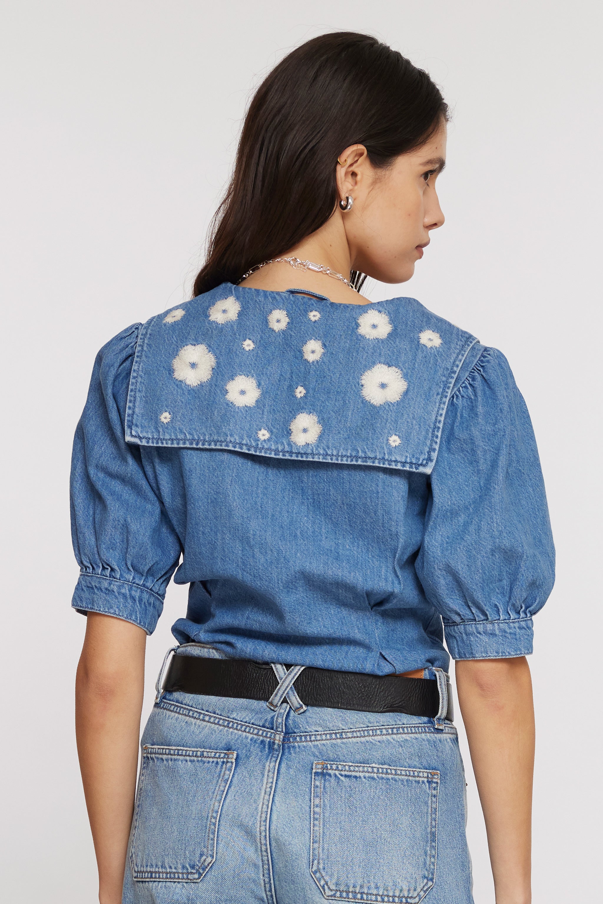 Cassie Top in Malibu Embroidery - seventy + mochi