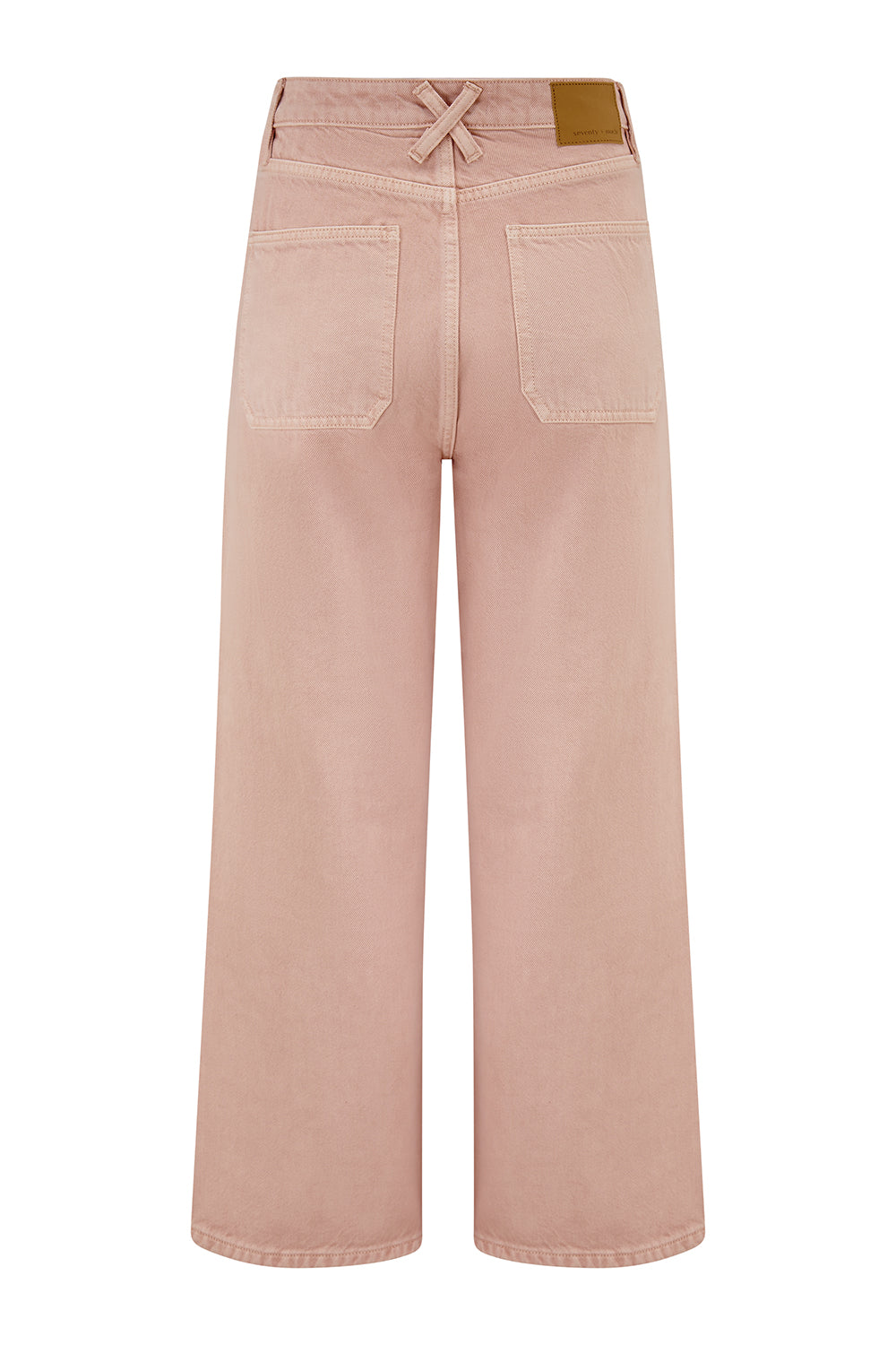 Eden Cropped Wide Leg Jean in Peony Pink