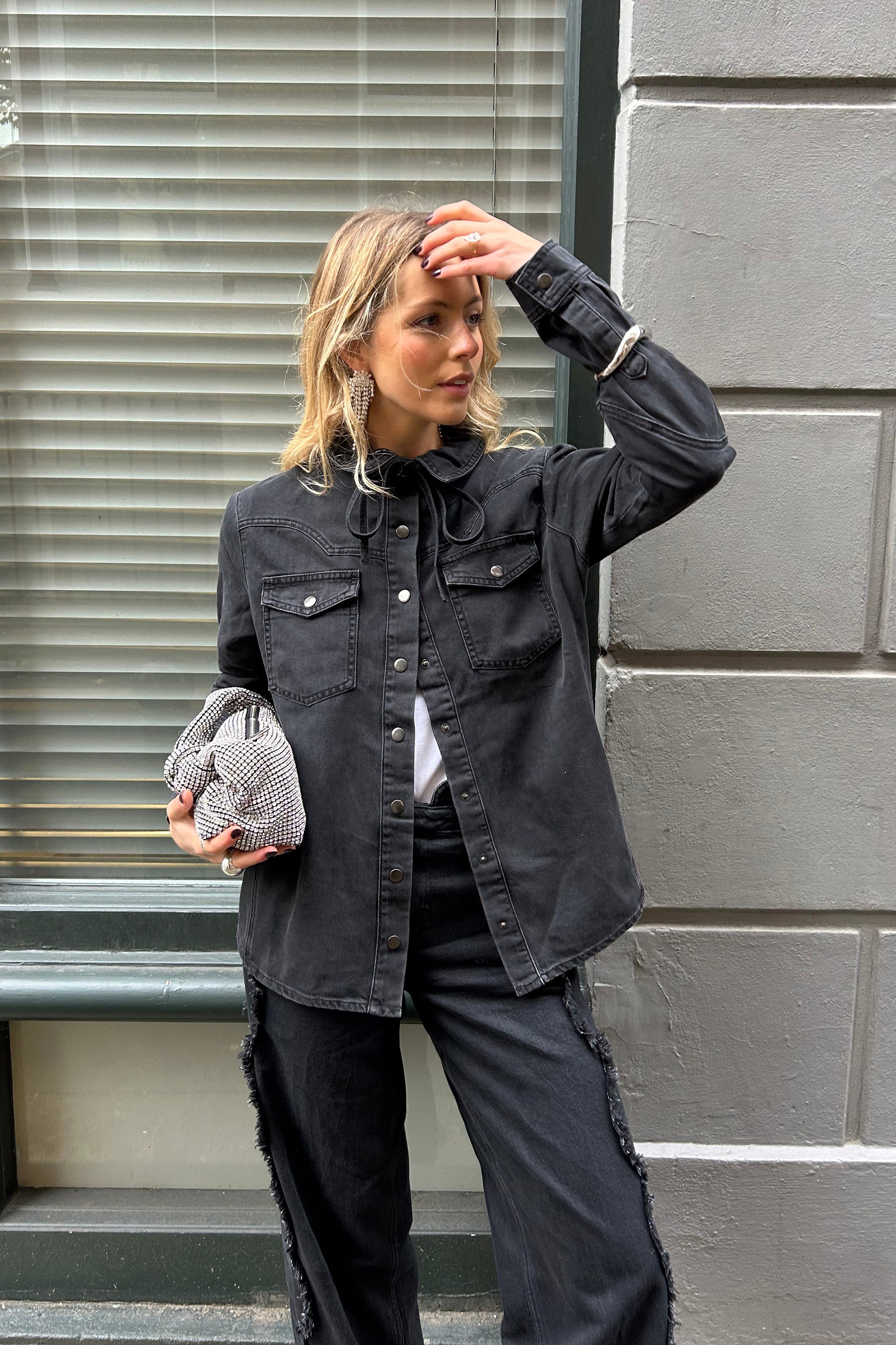 Mia Shirt in Vintage Black - seventy + mochi