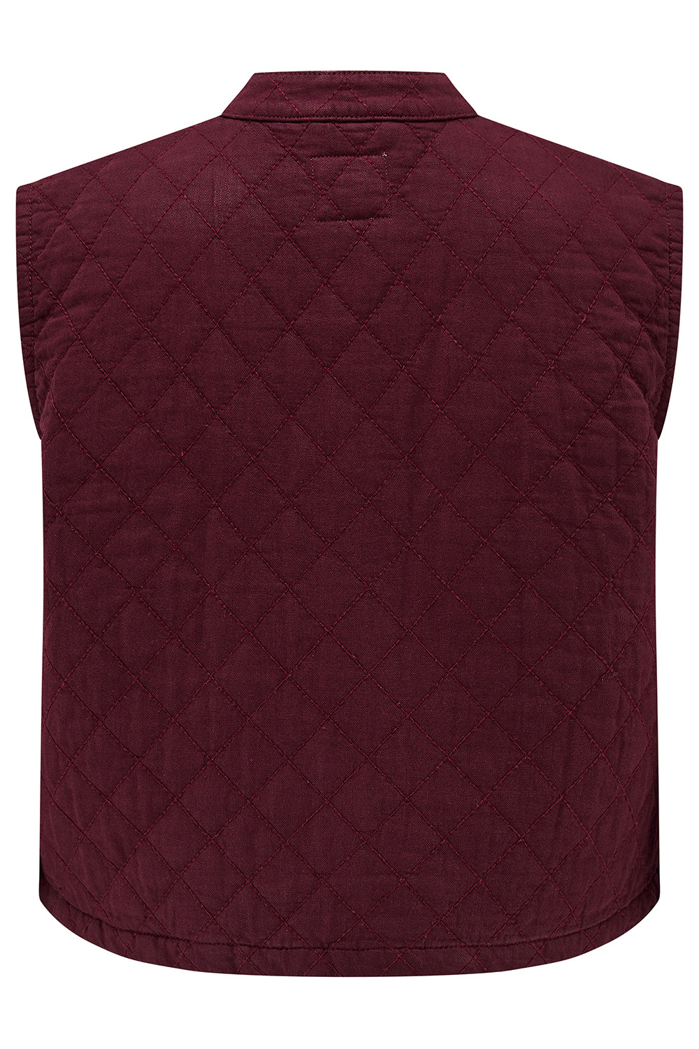 Quilted Pablo Vest in Mulberry