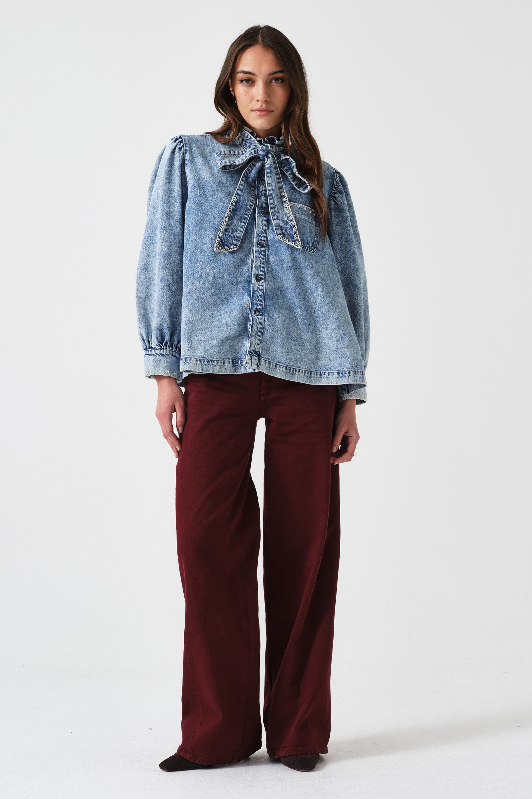 Poet Blouse in Pacific Blue