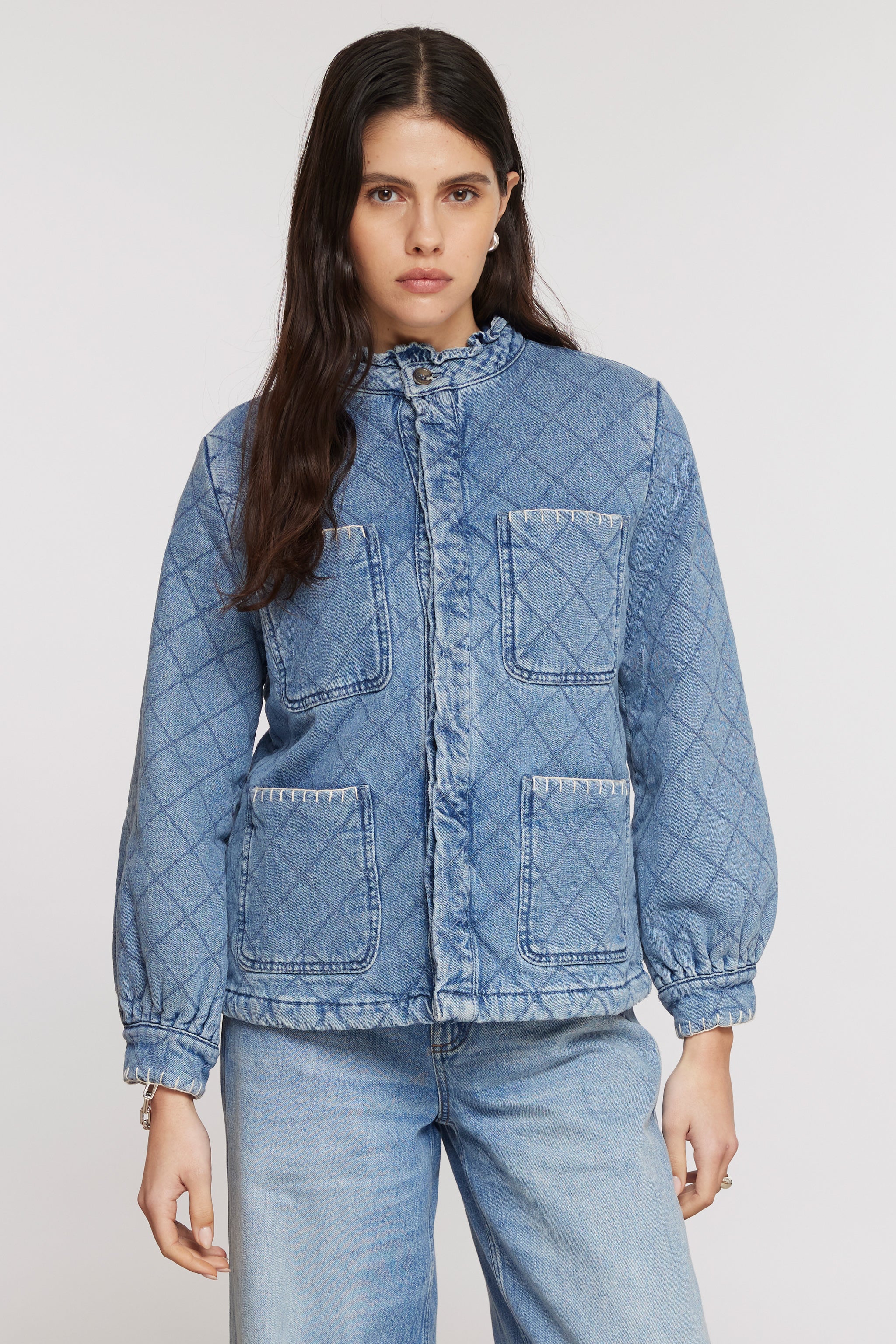 Pablo Quilted Denim Jacket in Rodeo