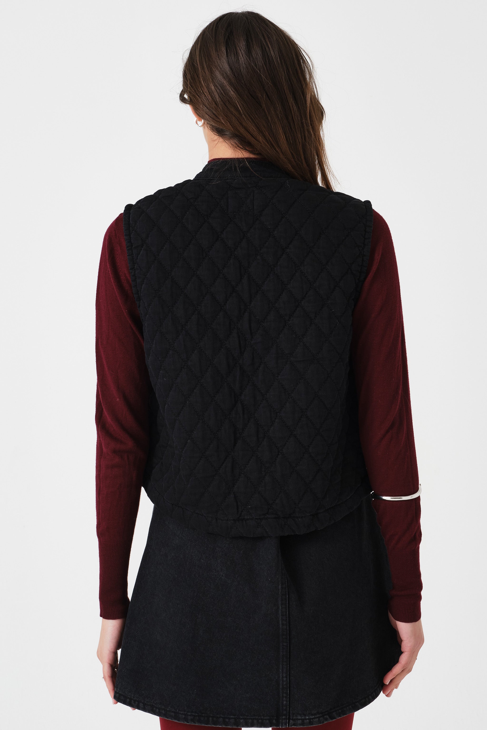 Quilted Pablo Vest in Black