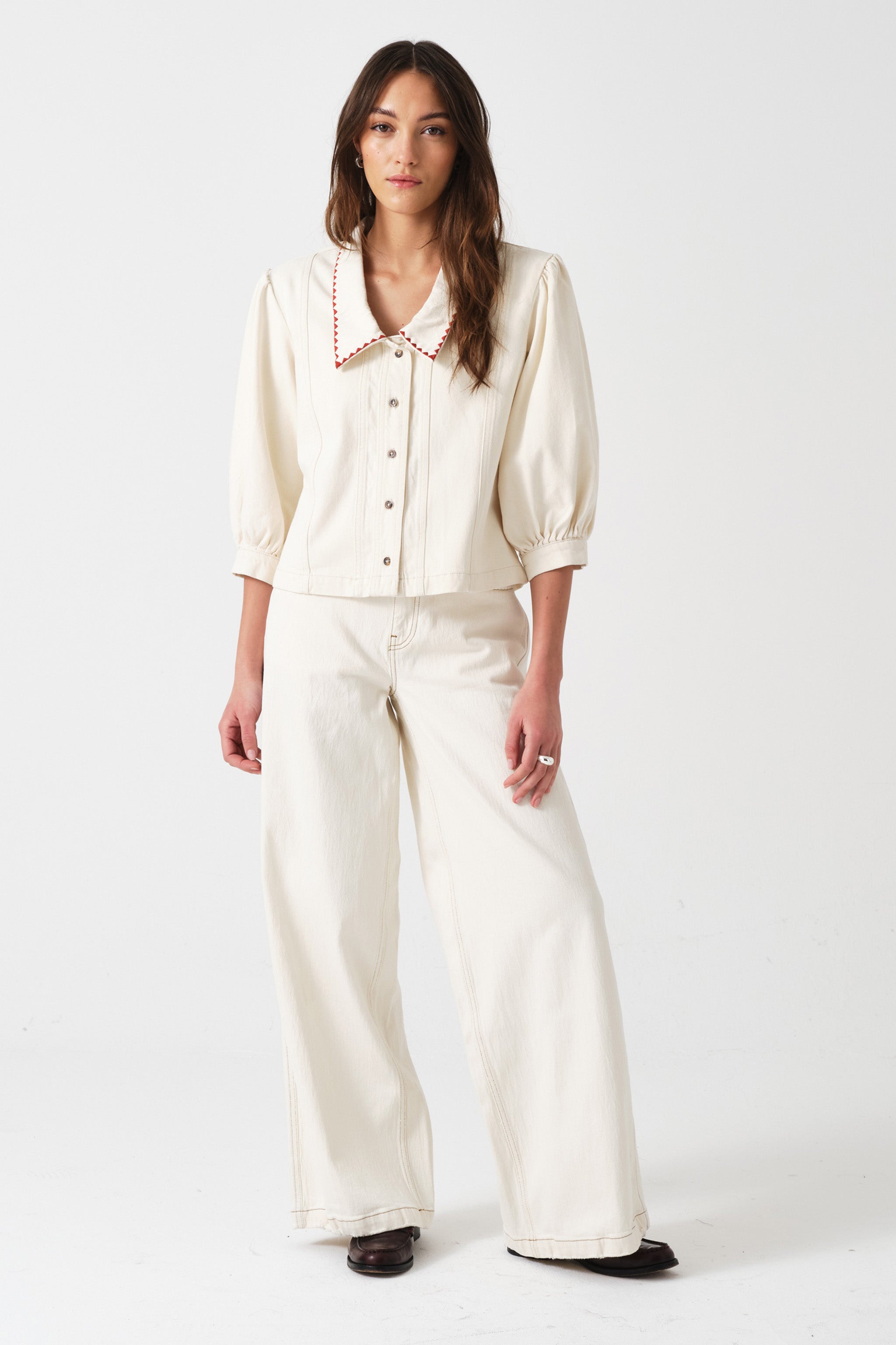 Talia Top in Ecru