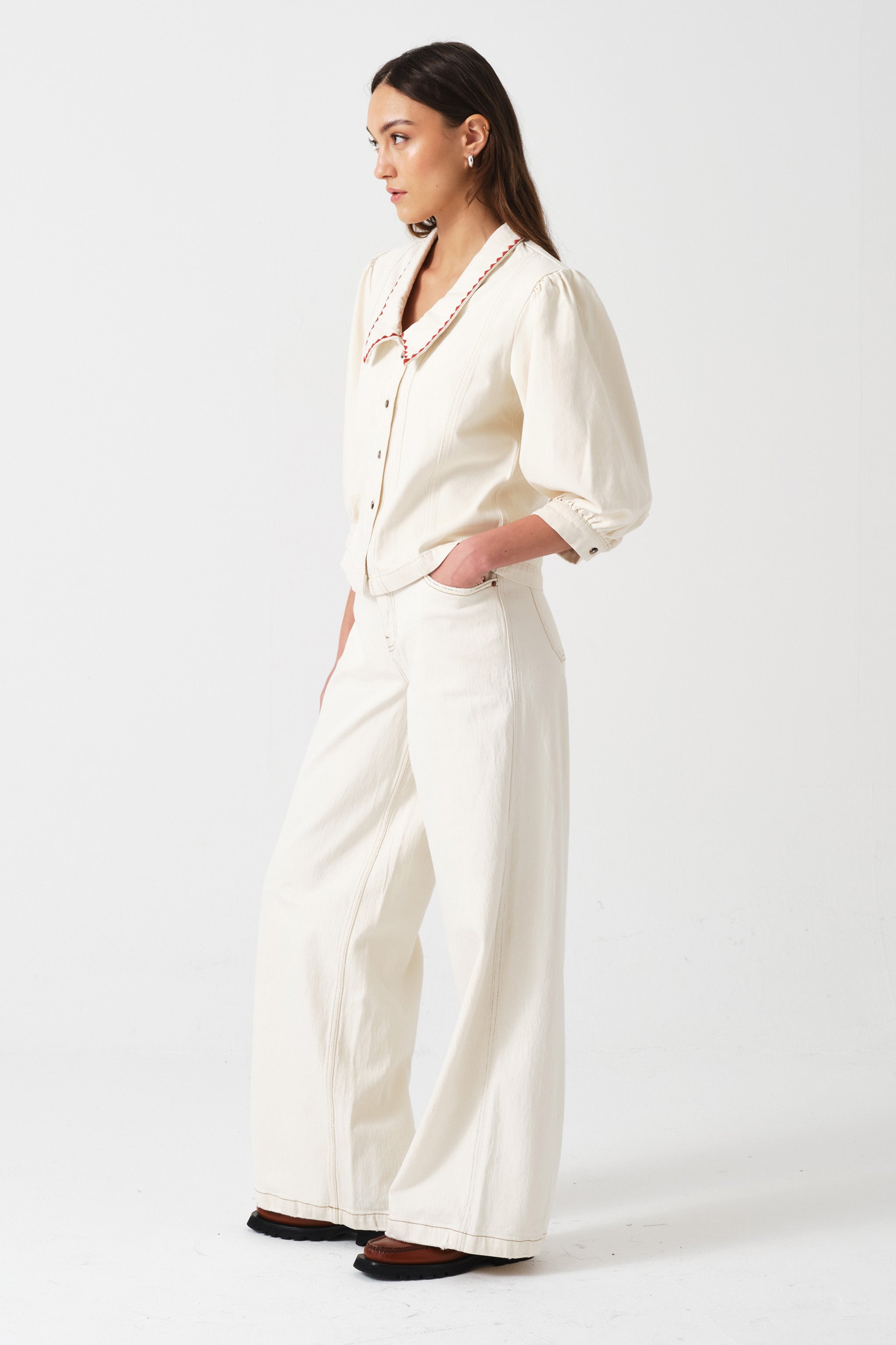 Talia Top in Ecru