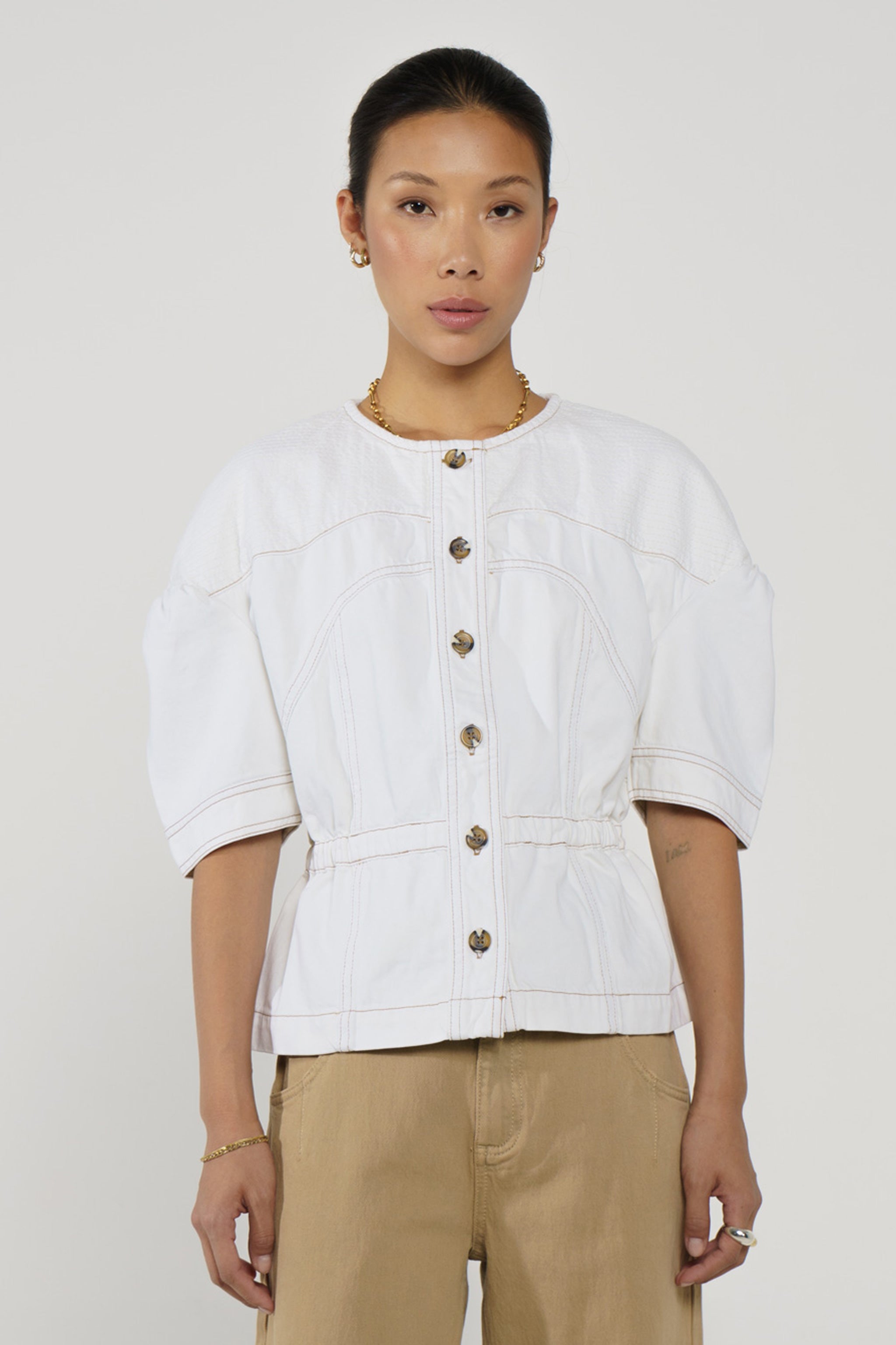 Zaha Top in White - seventy + mochi