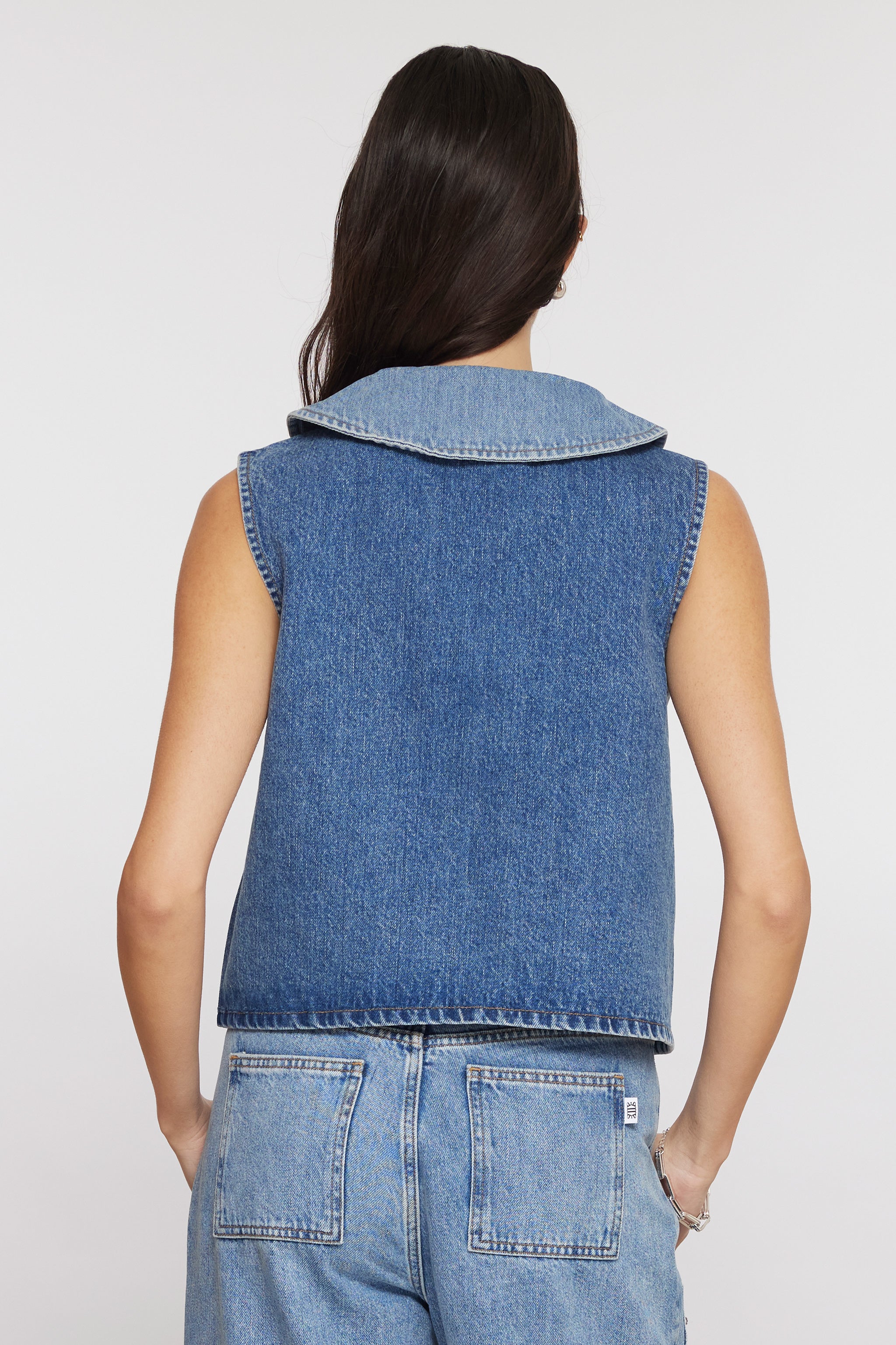 Zuri Vest In Two Tone - seventy + mochi