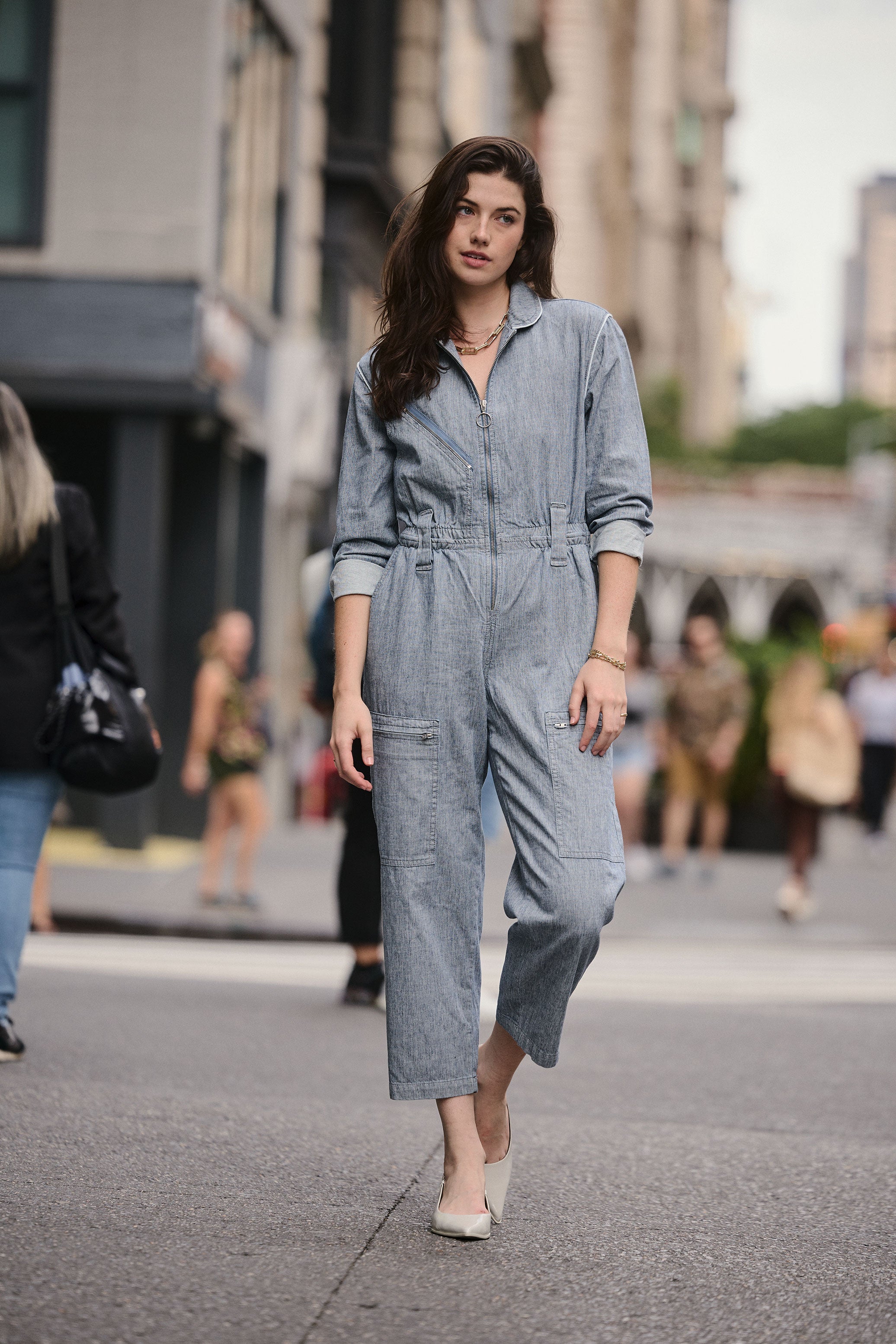 Amelia All in One in Indigo Linen - seventy + mochi