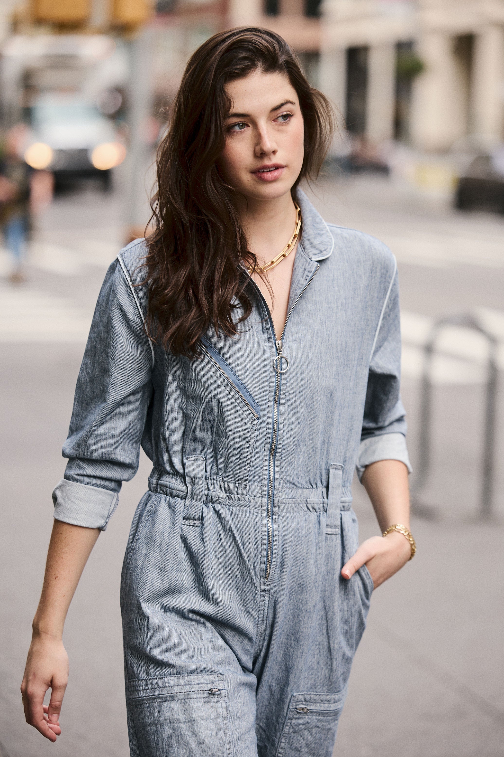 Amelia All in One in Indigo Linen - seventy + mochi