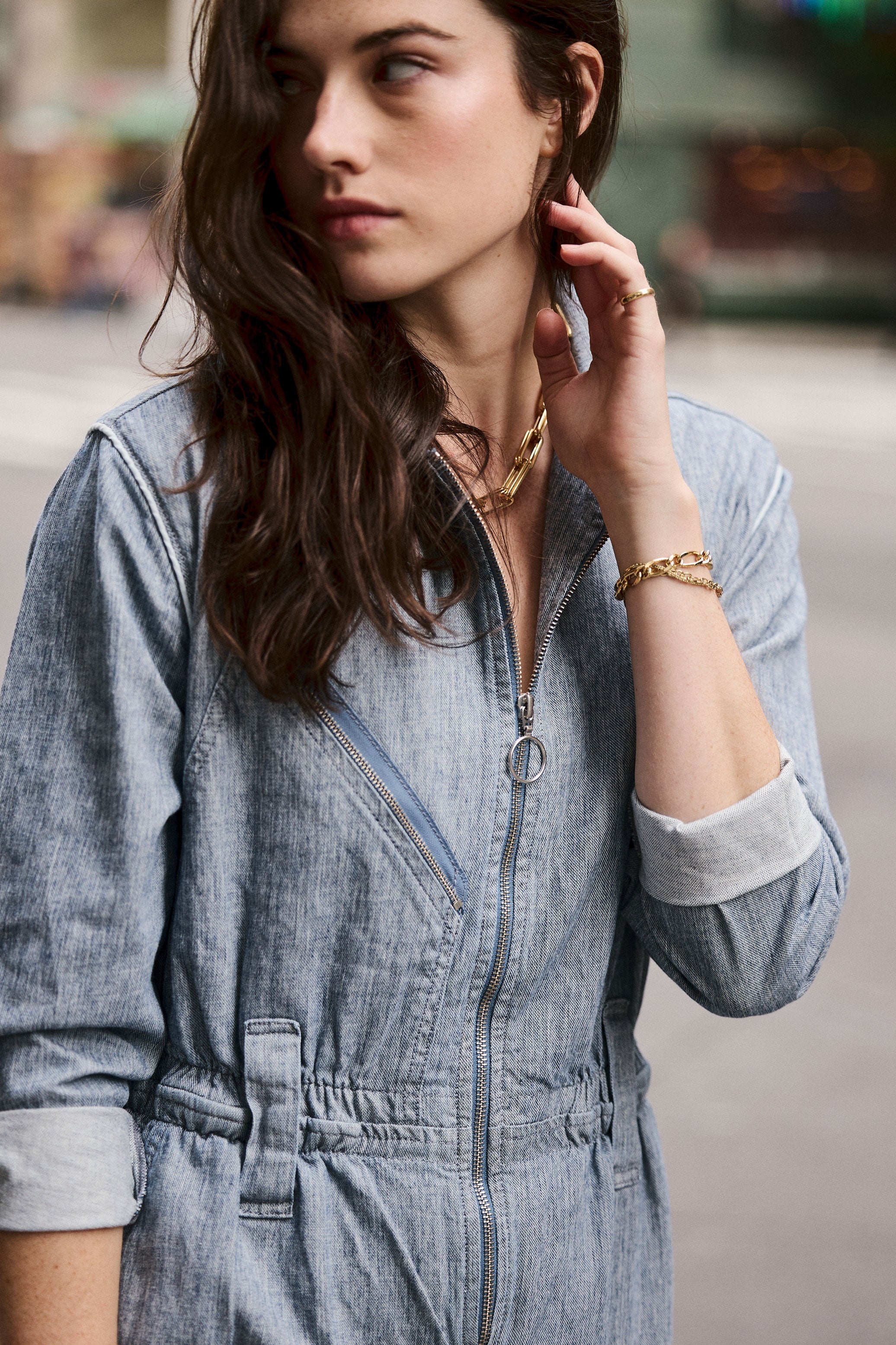 Amelia All in One in Indigo Linen - seventy + mochi