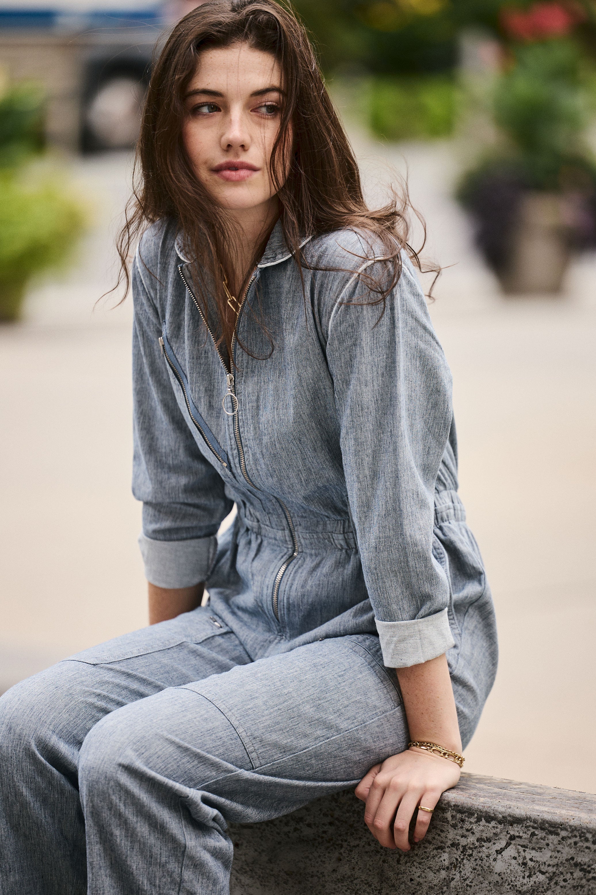Amelia All in One in Indigo Linen - seventy + mochi