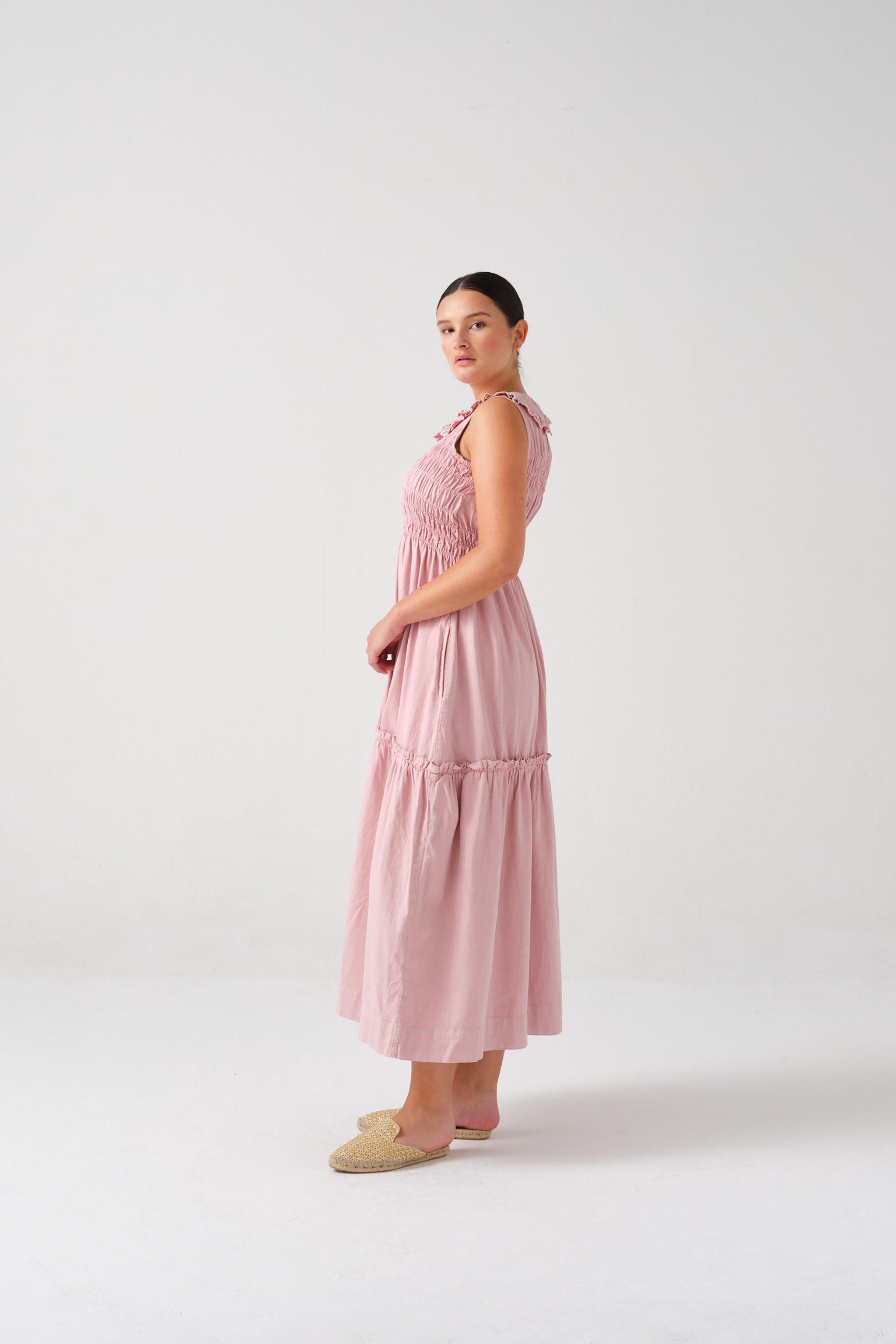 Sky Dress in Dusty Rose - seventy + mochi
