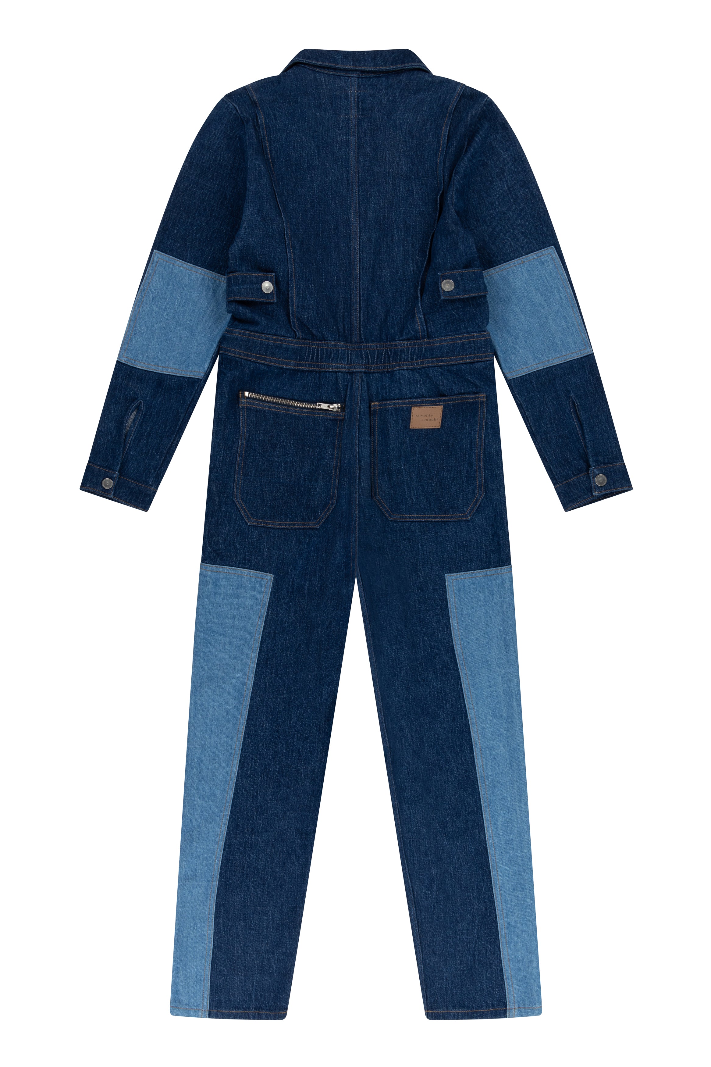 Indie Jumpsuit in Patched Denim - seventy + mochi