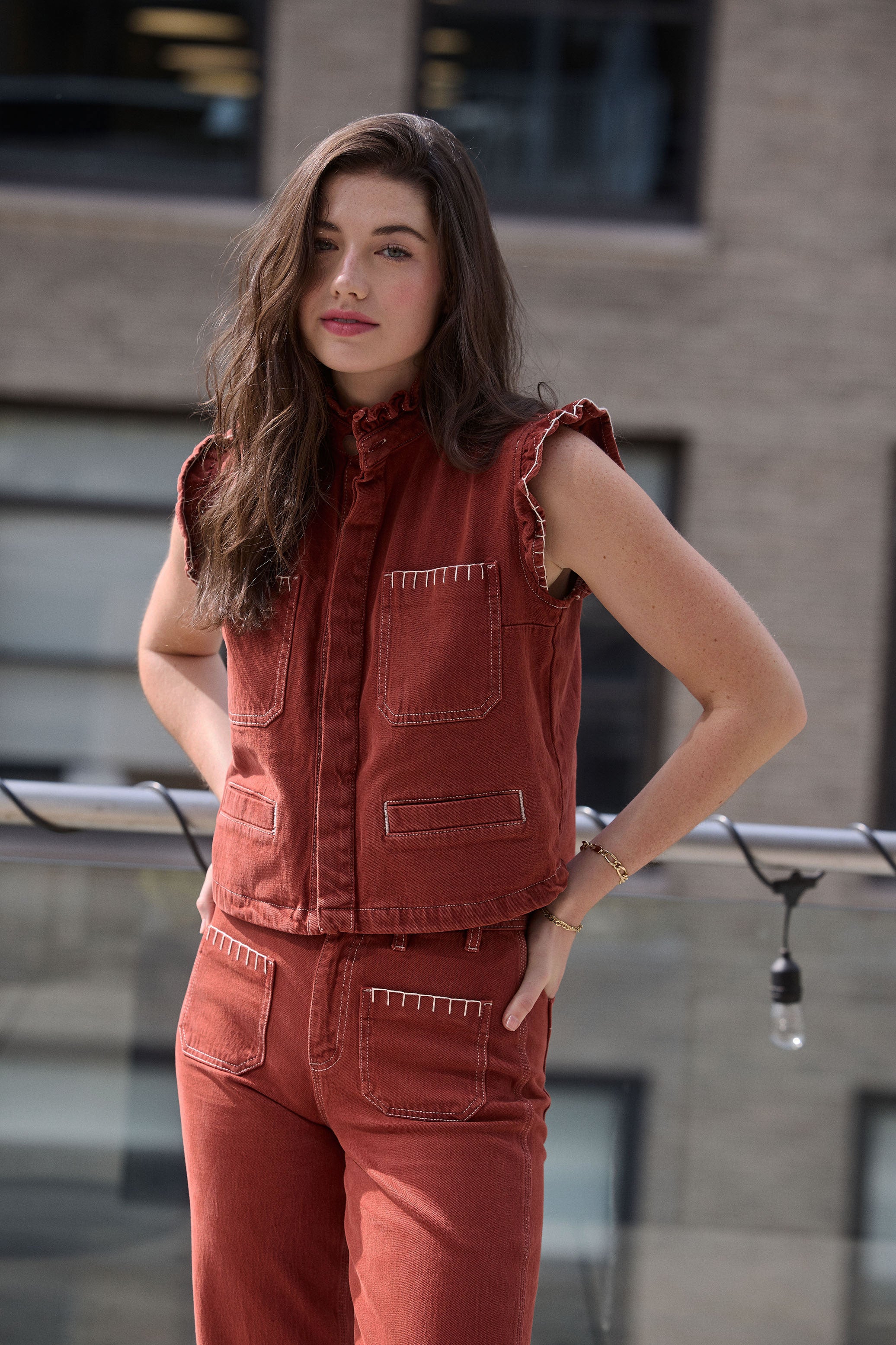 Rust waistcoat deals