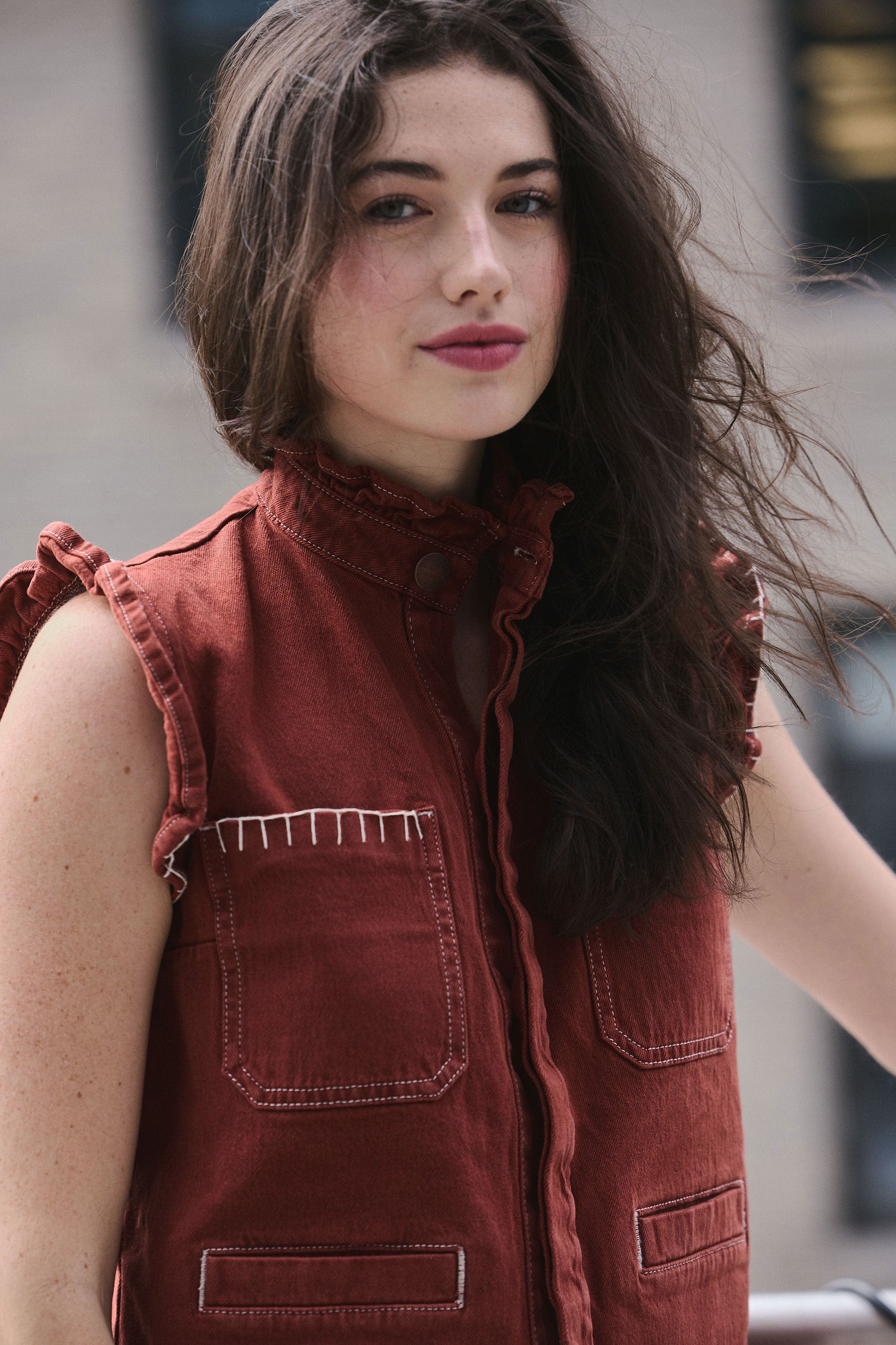 Pablo Waistcoat in Dark Rust - seventy + mochi