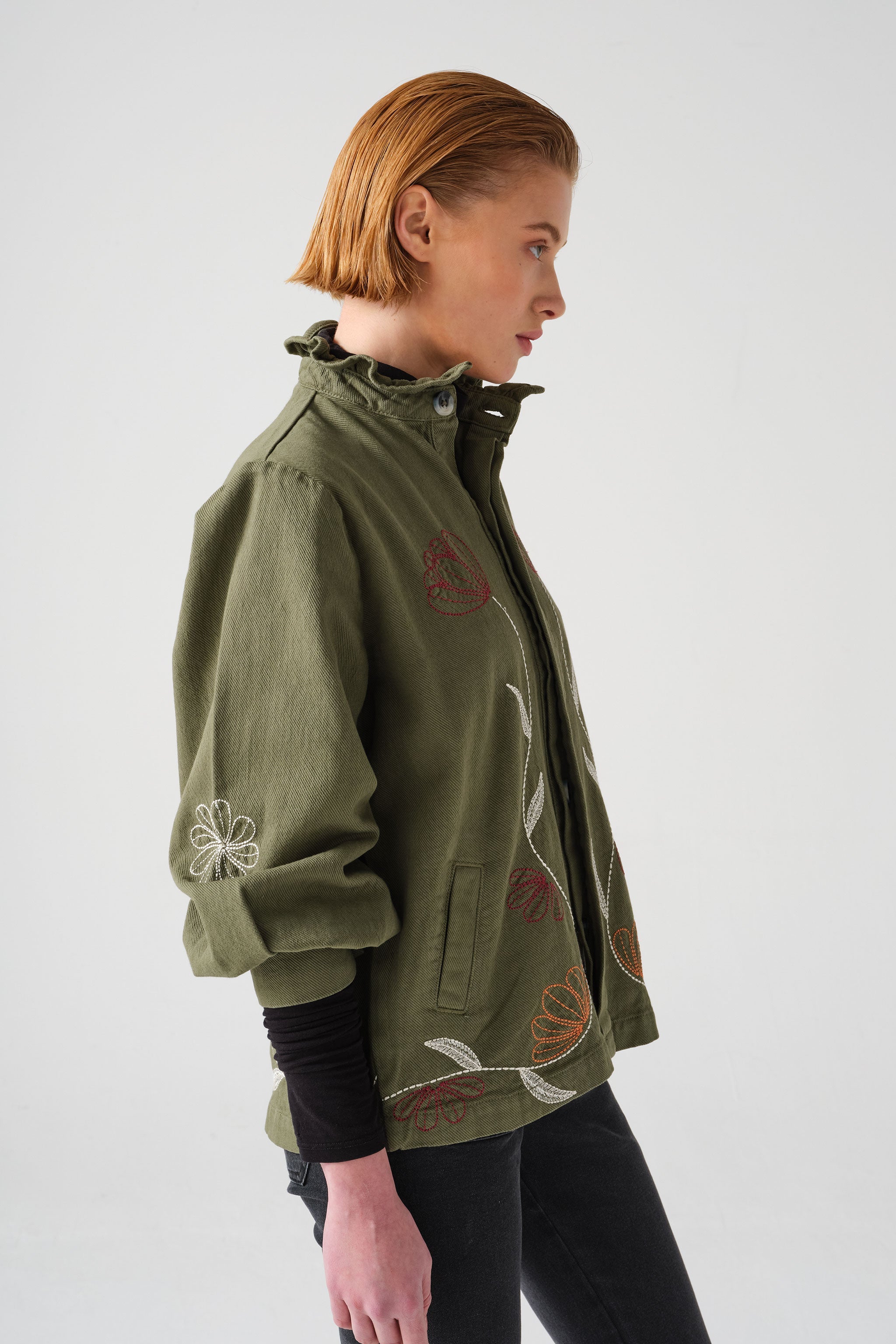 Flor Pablo Jacket in Khaki - seventy + mochi