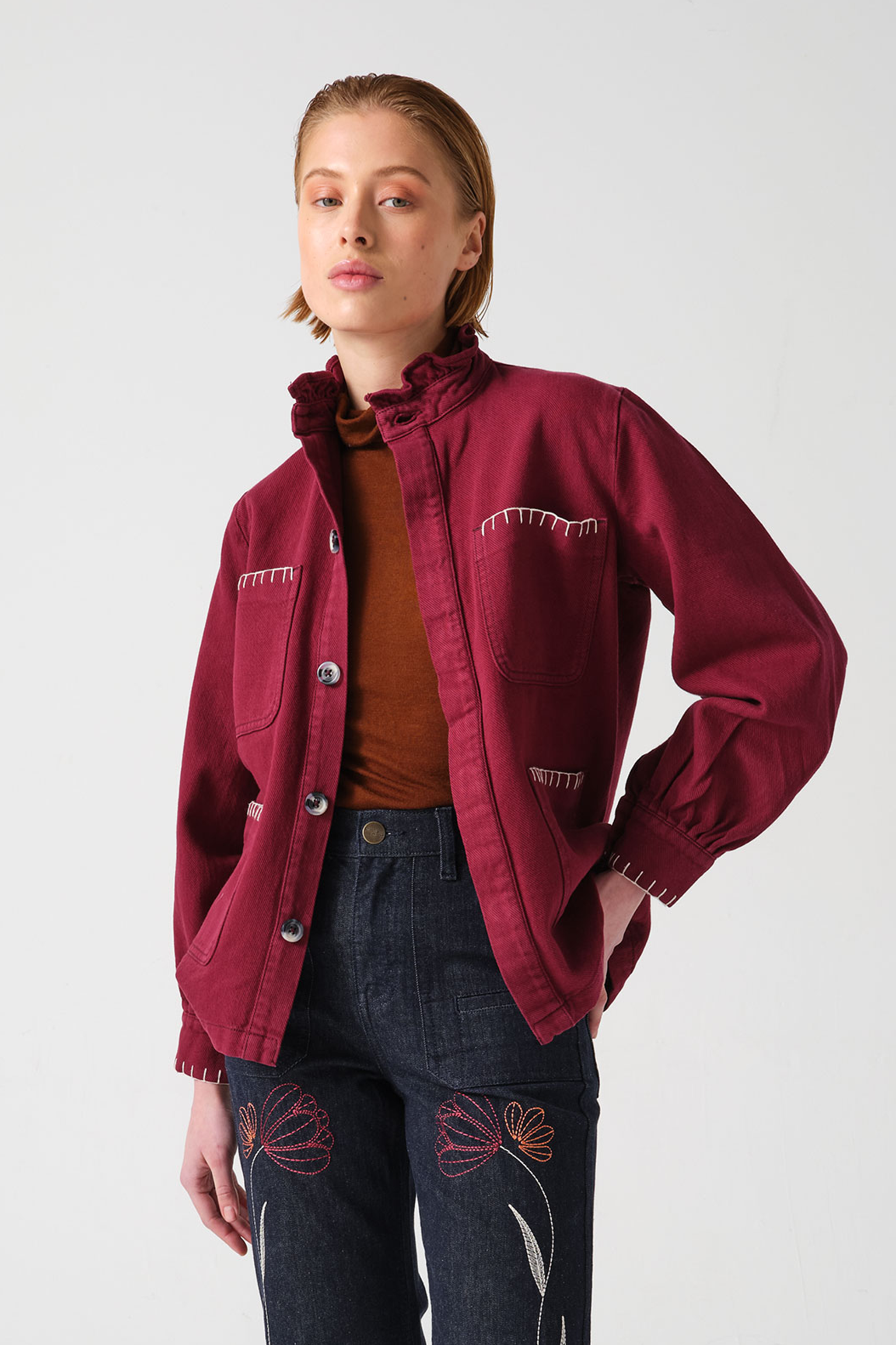 Pablo Jacket in Burgundy - seventy + mochi