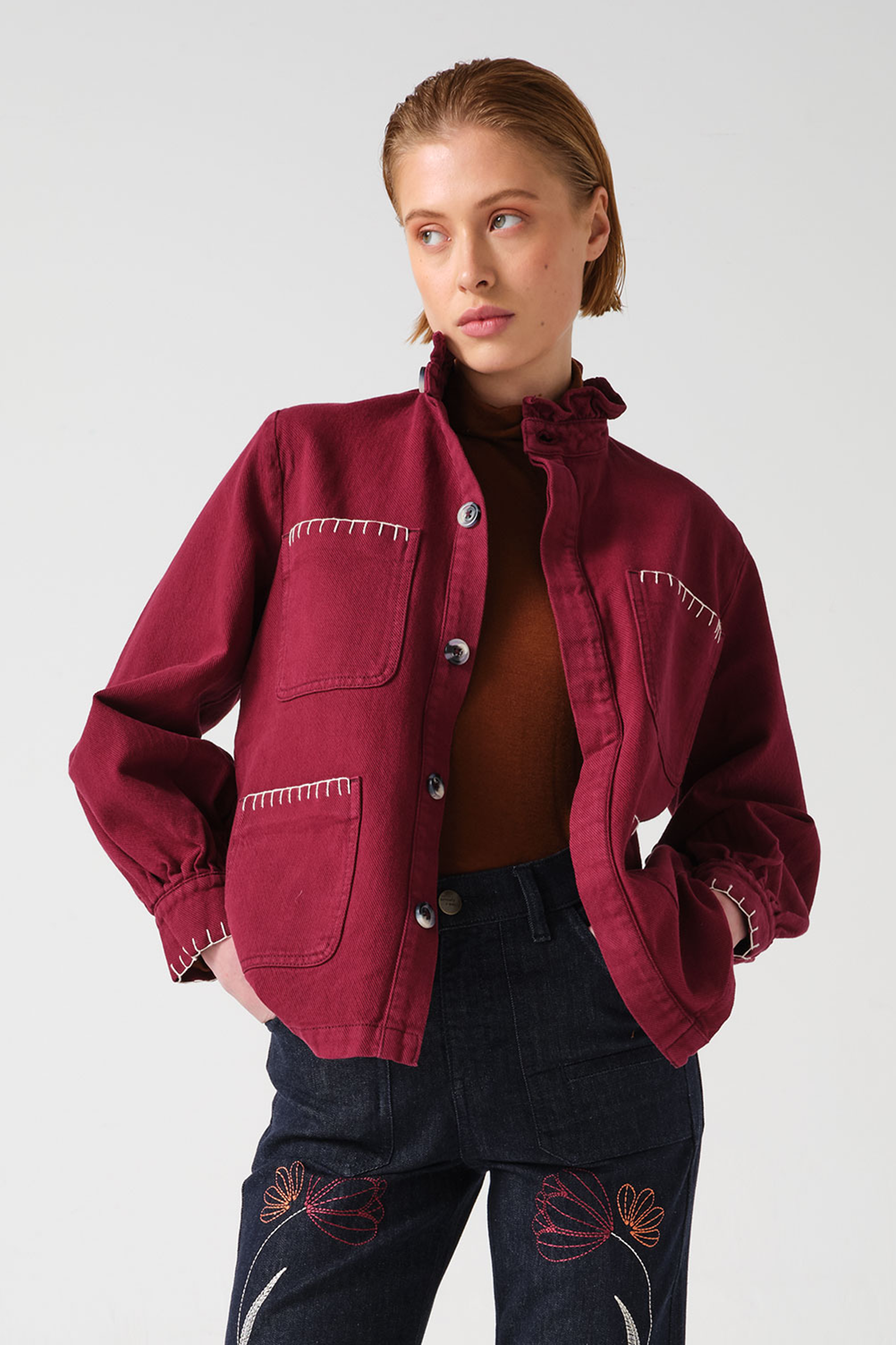 Pablo Jacket in Burgundy - seventy + mochi