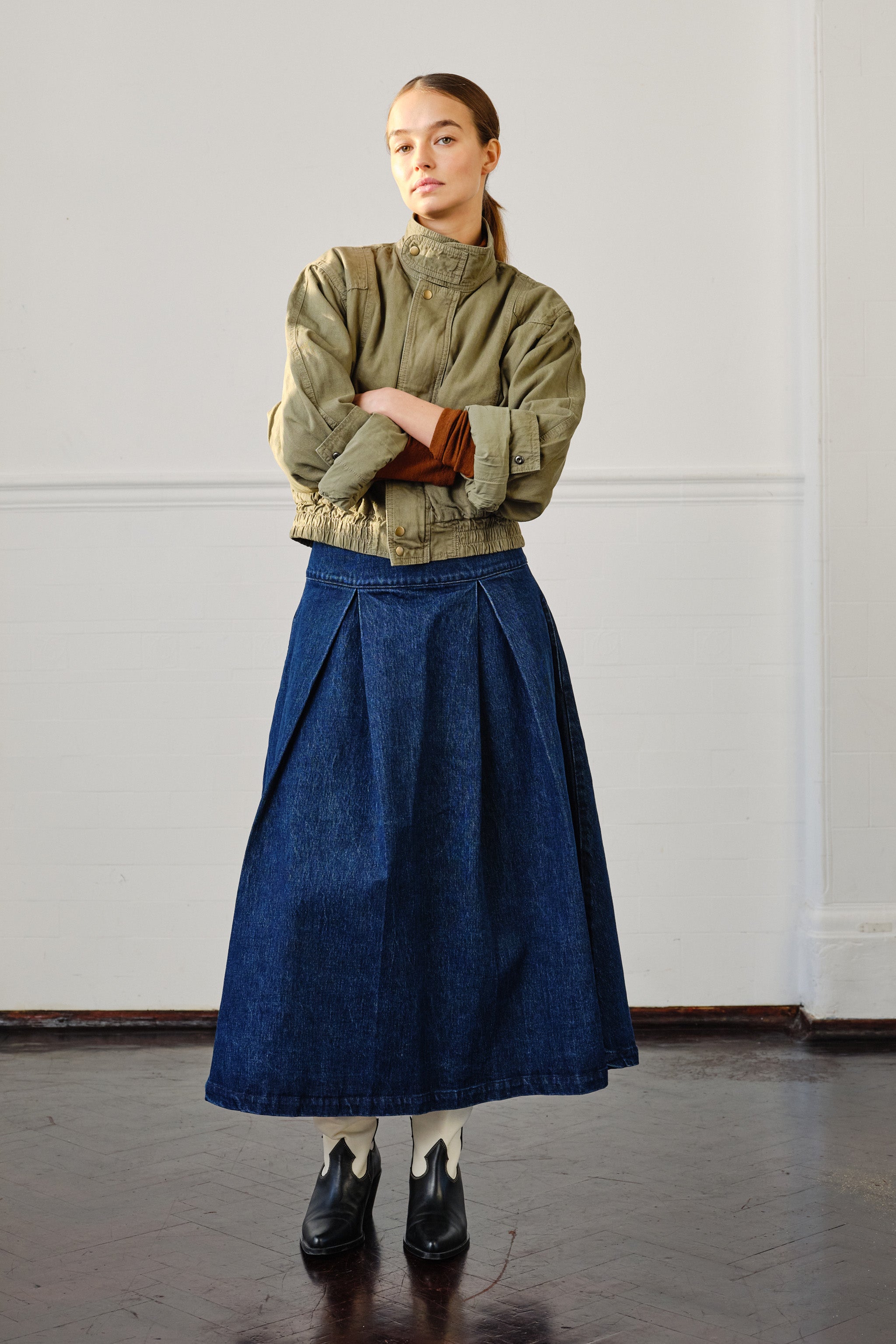 Maddie Skirt in Dark Americana - seventy + mochi