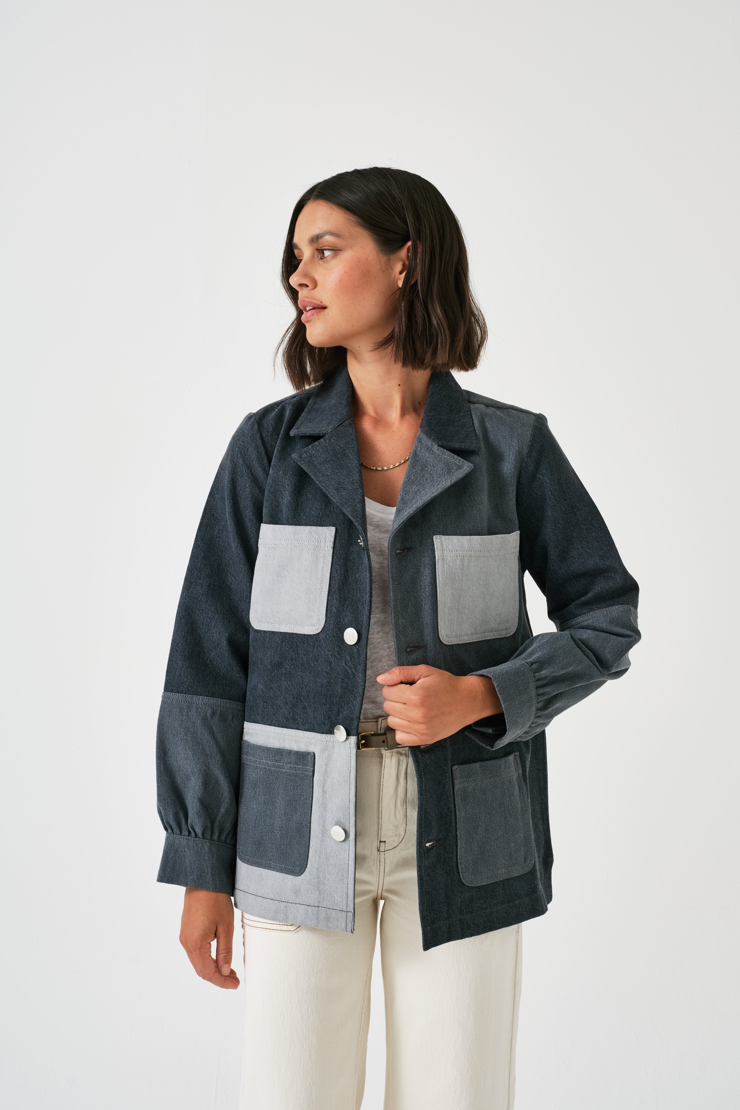 Star Chore Jacket in Vintage Black - seventy + mochi