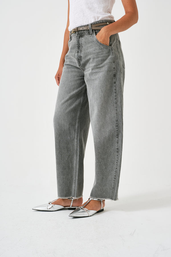 Bo Barrel Leg Jean in Steel - seventy + mochi