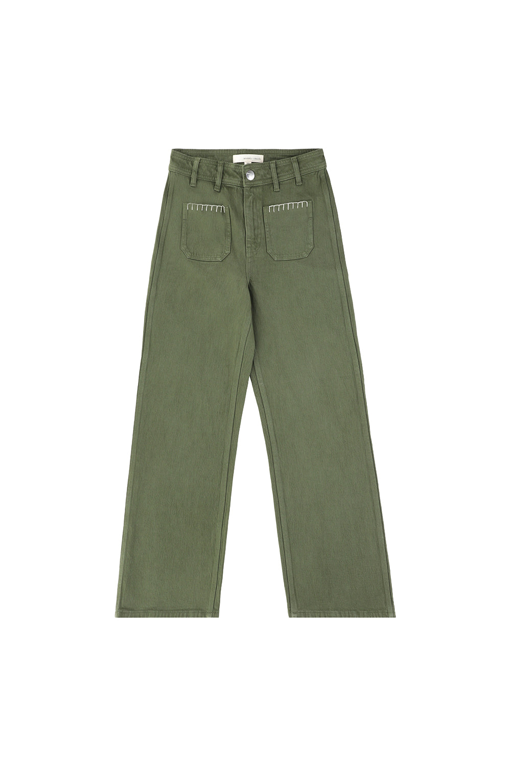 Patched Pocket Mabel Jean in Pine - seventy + mochi
