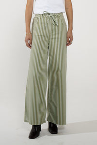 Blake Low Rise Jean in Moss Wide Stripe