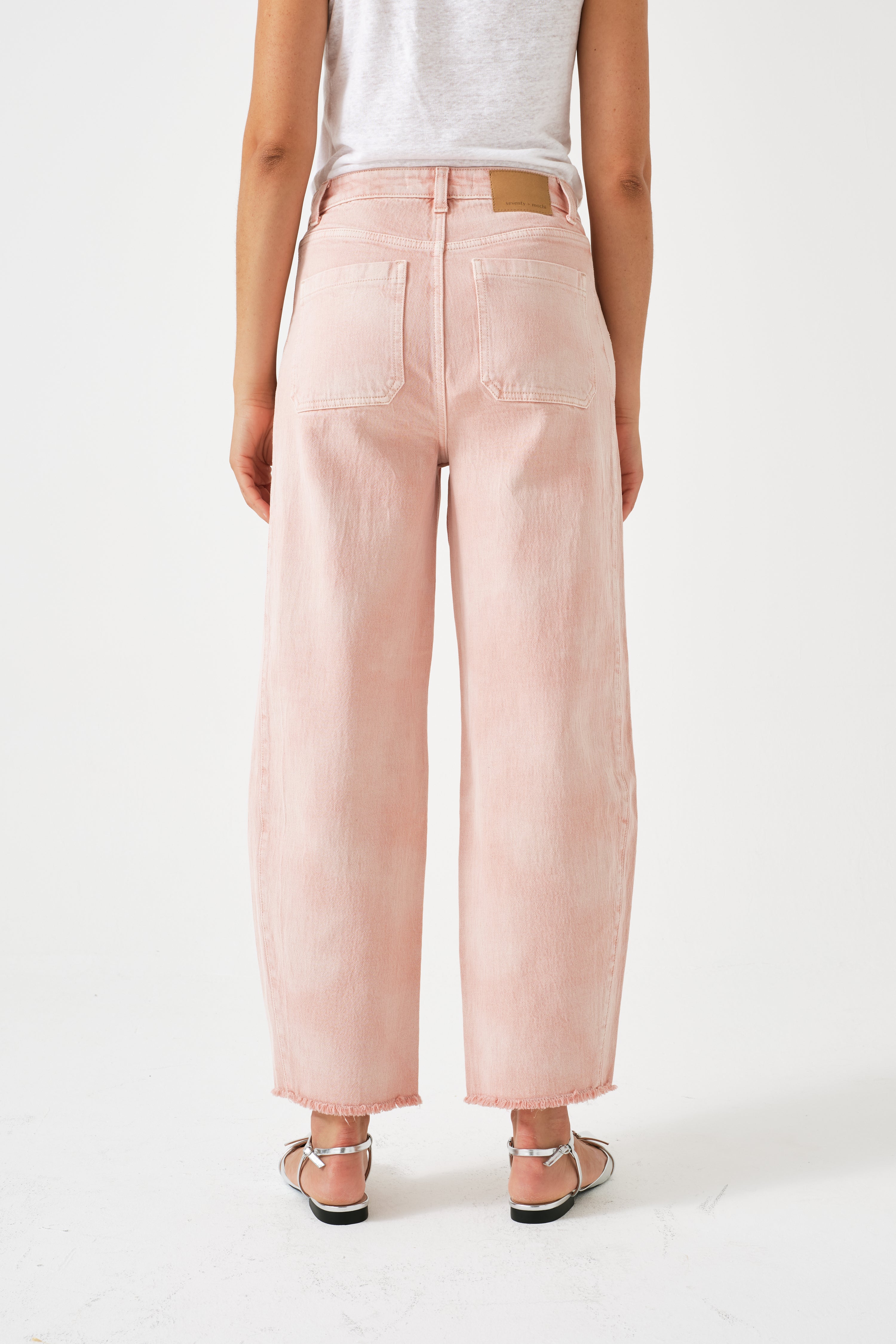 Bo Barrel Leg Jean in Cloud Peony Pink - seventy + mochi
