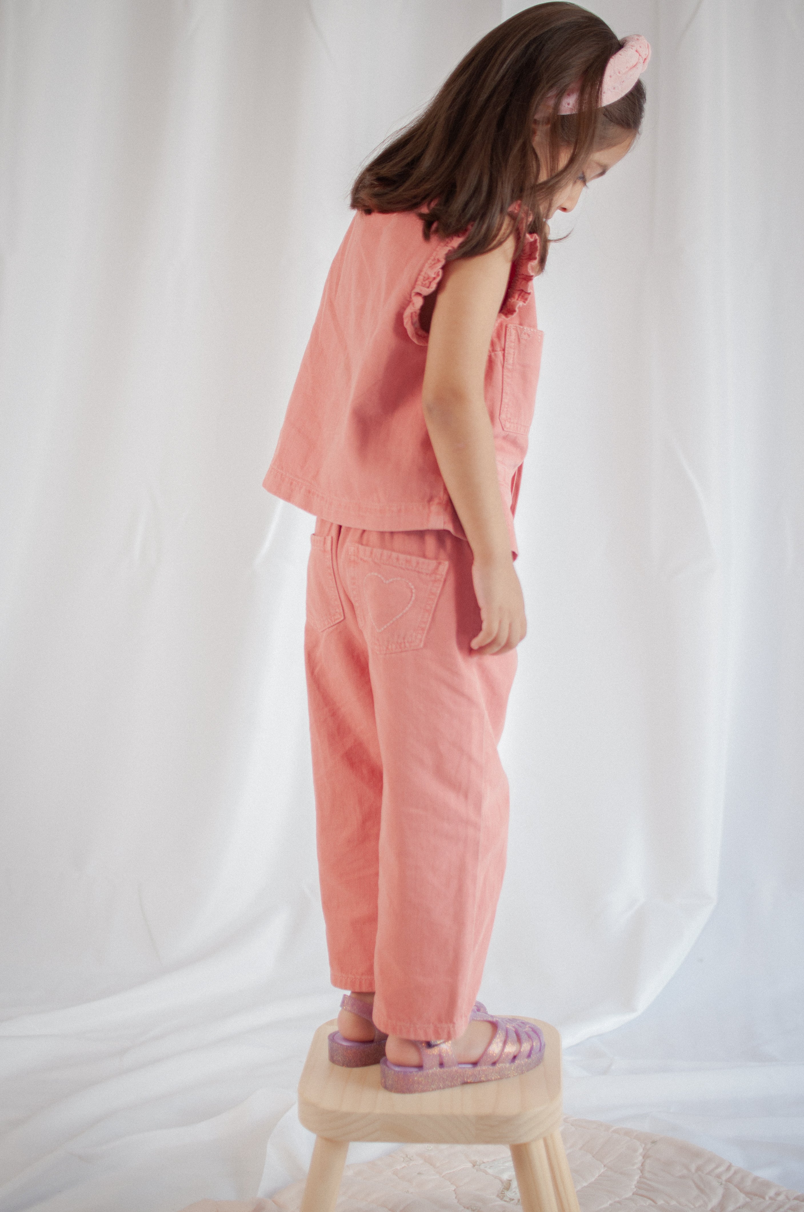 Girl's Bo Jean in Mineral Red