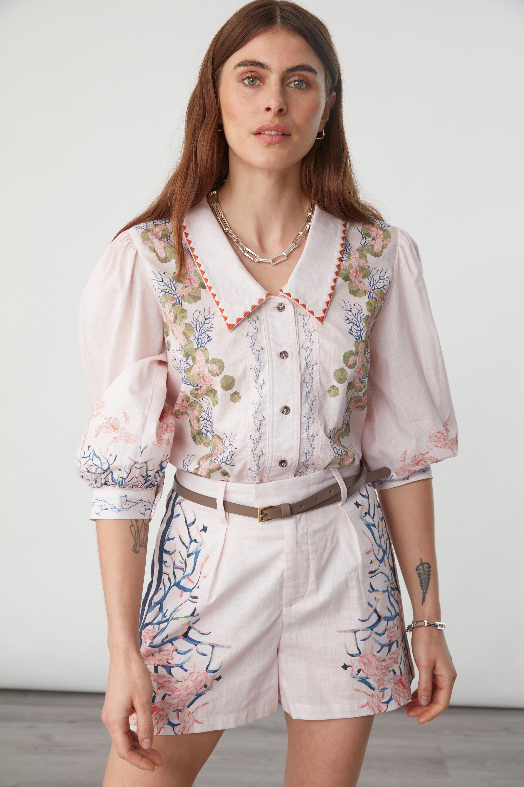 Selene Shorts in Indigo Coral - seventy + mochi