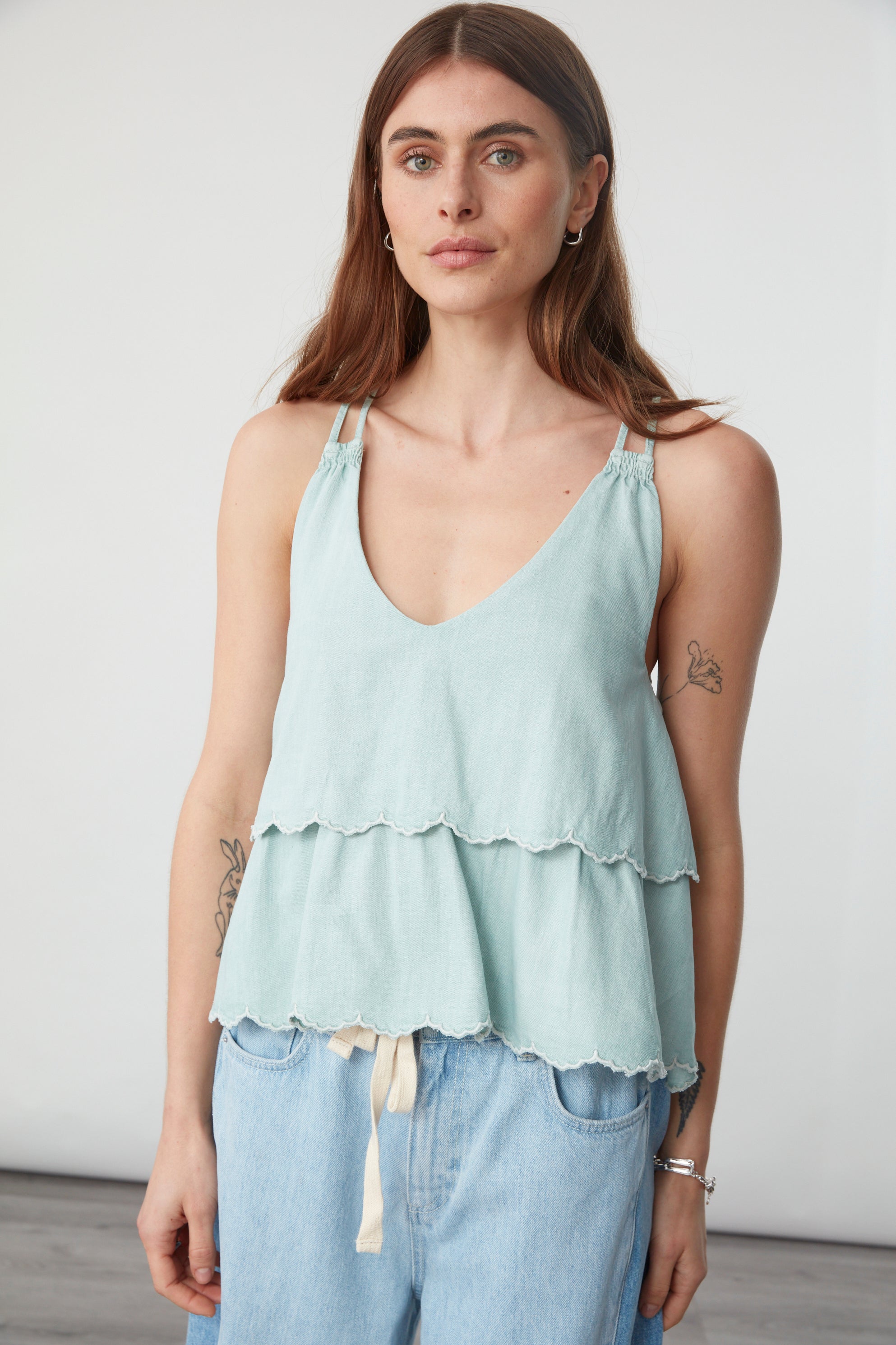 Gilly Vest In Sage - seventy + mochi