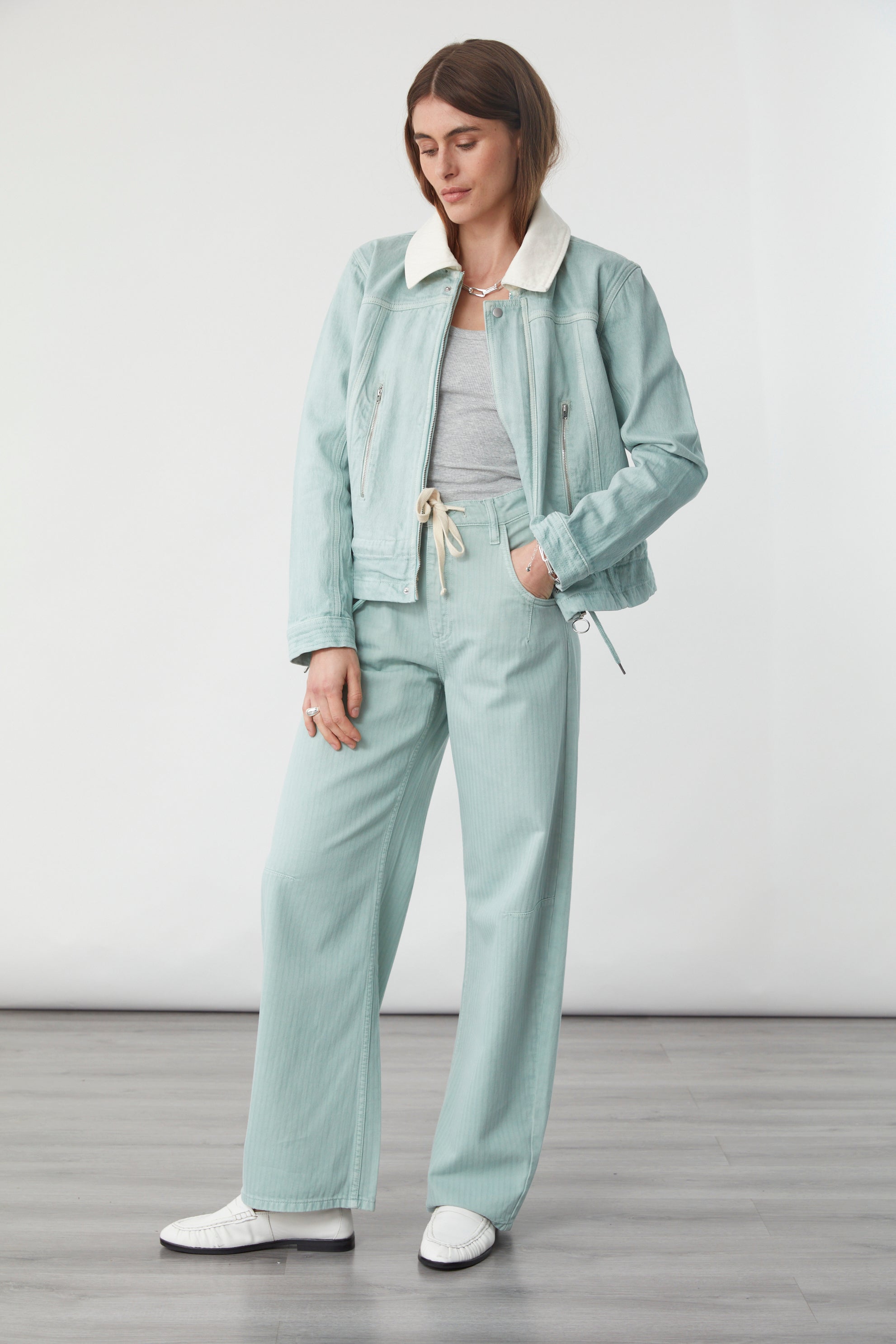 Fai Jacket In Sage - seventy + mochi