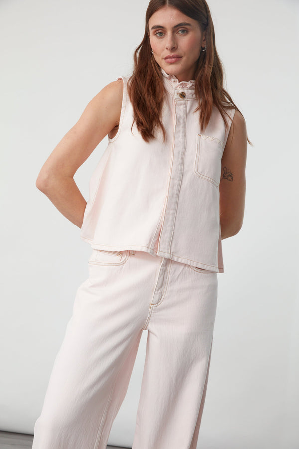 Iris Vest In Blush - seventy + mochi
