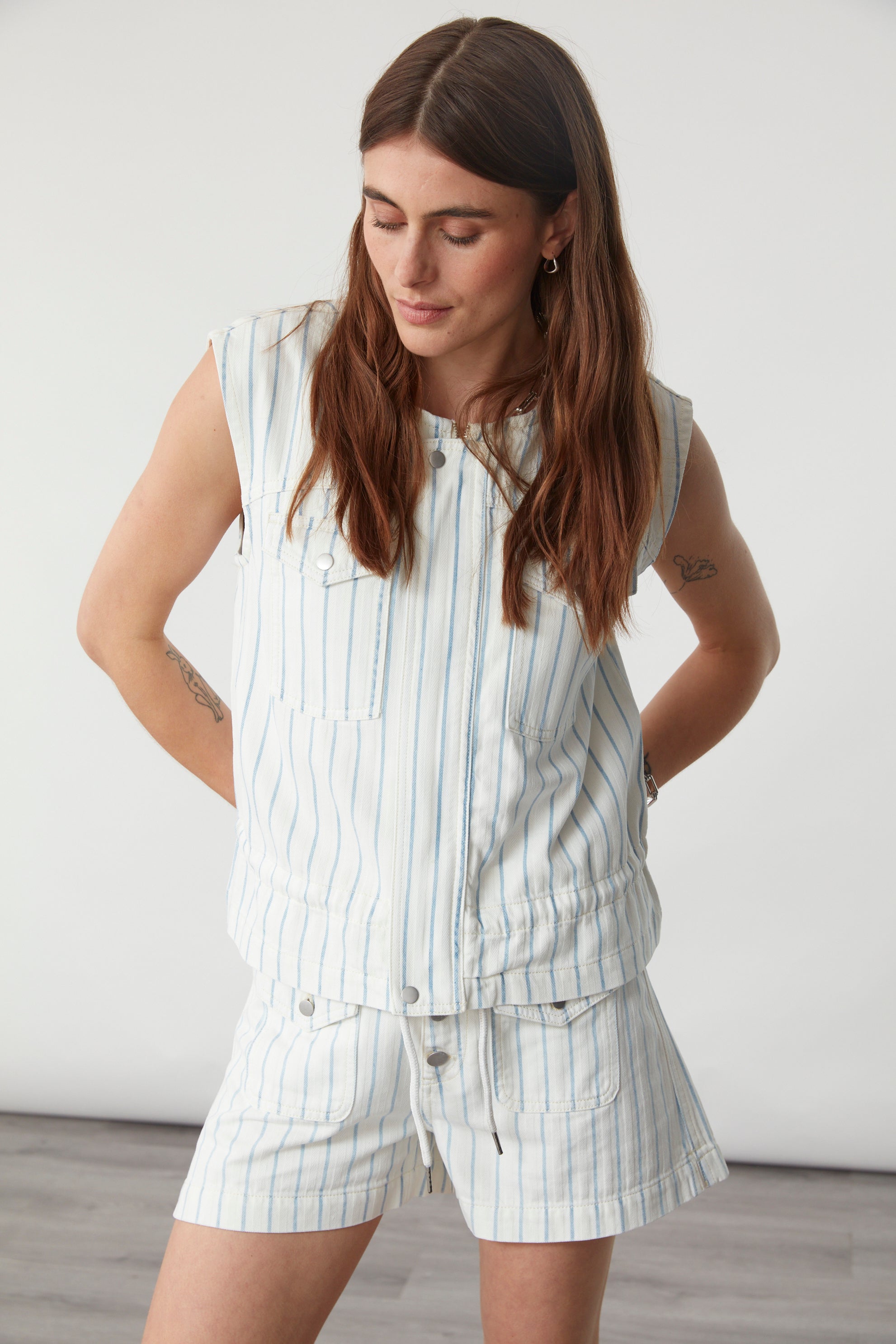 Charlie Short in Faded Stripe - seventy + mochi