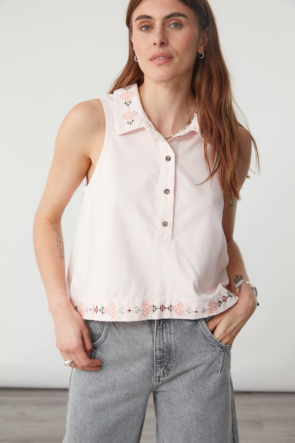 Tobi Tank Top In Blush - seventy + mochi