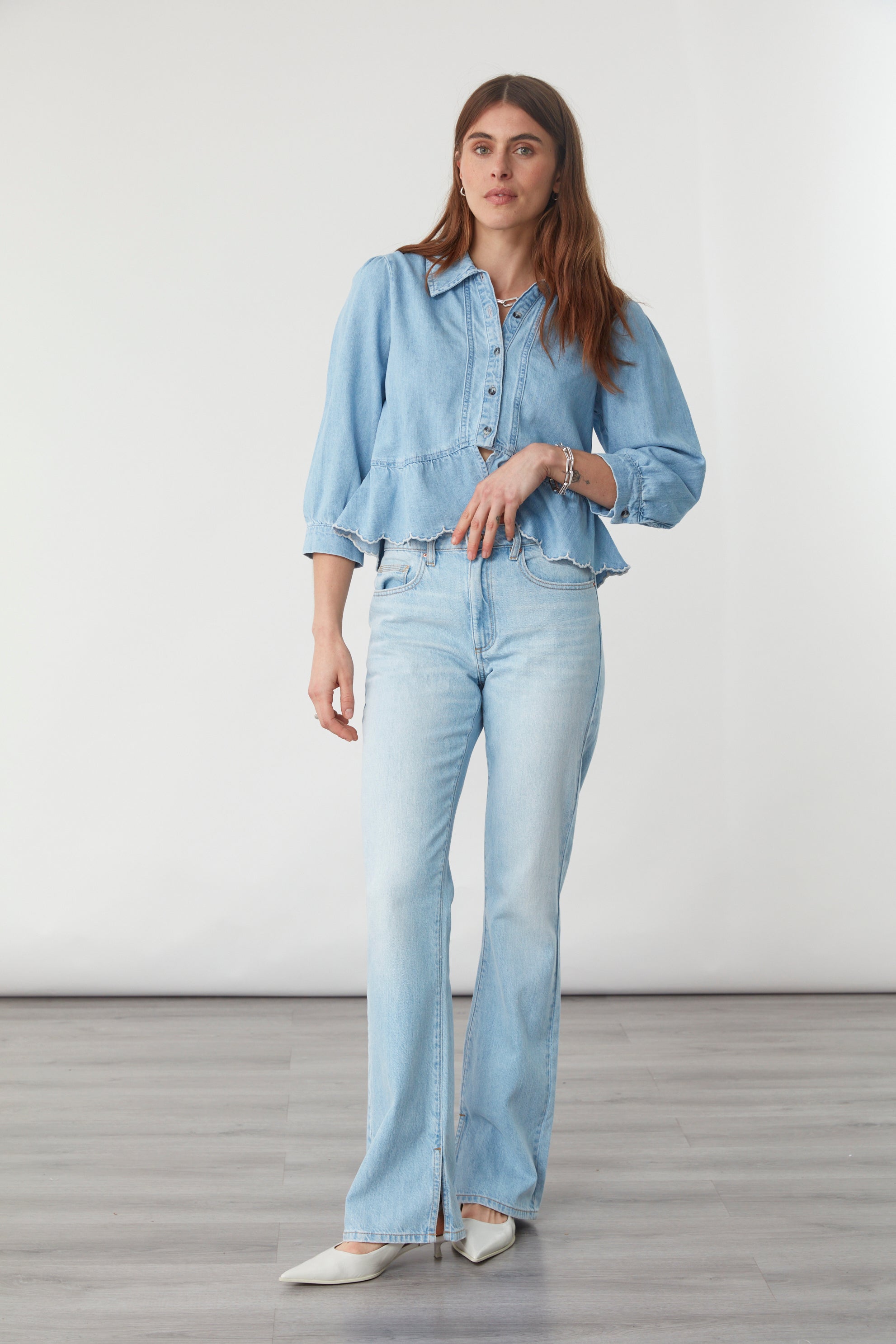 Tate Blouse In Summer Sky - seventy + mochi