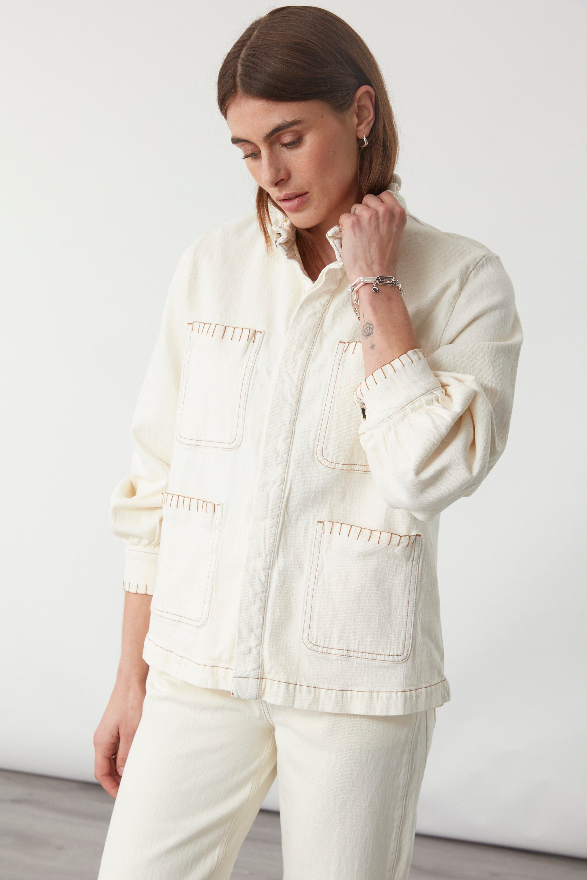 ジャケット・アウター PABLO VINCI Denim jacket M size Pablo Denim Jacket in Ecru