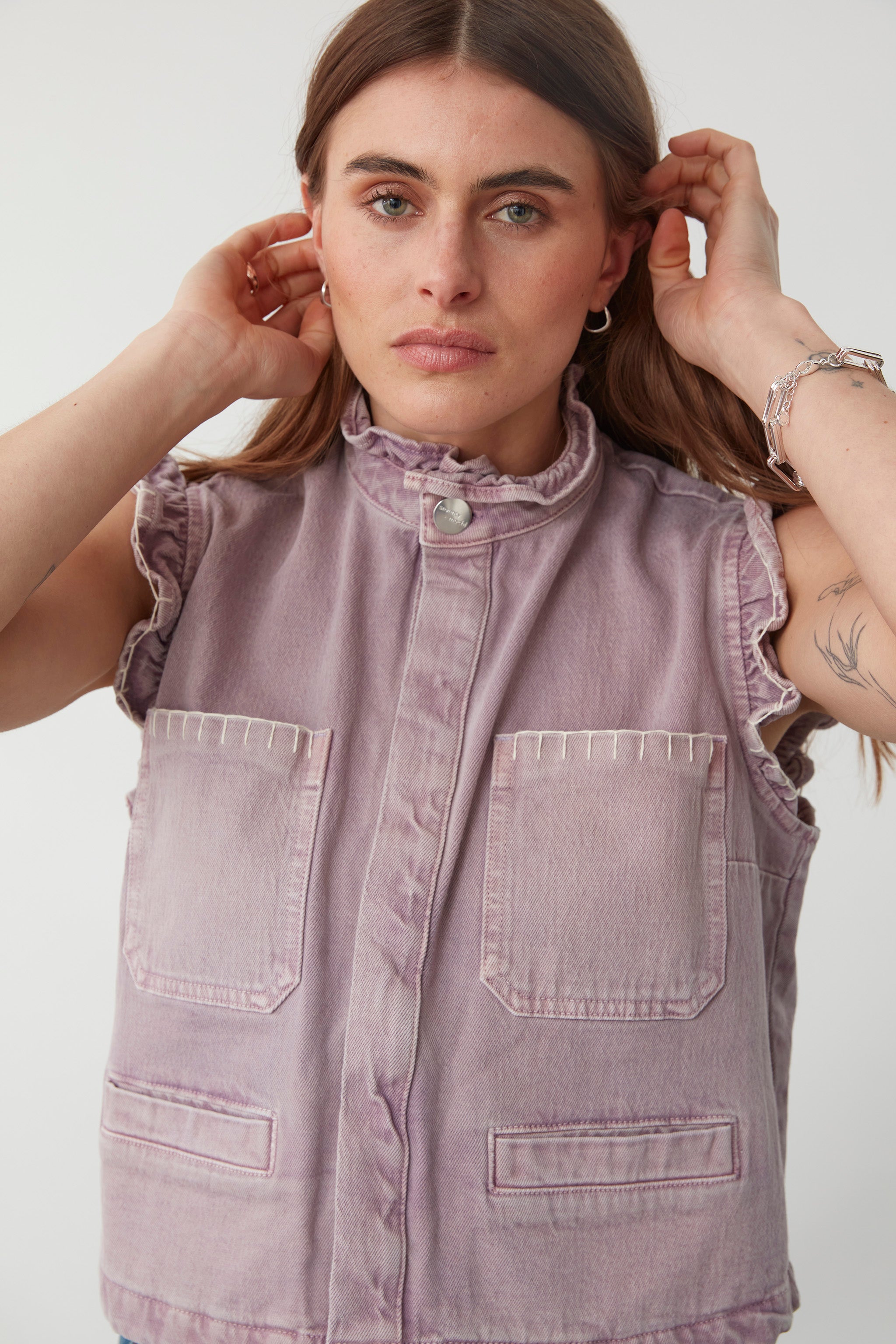 Pablo Vest in Dusty Lilac - seventy + mochi