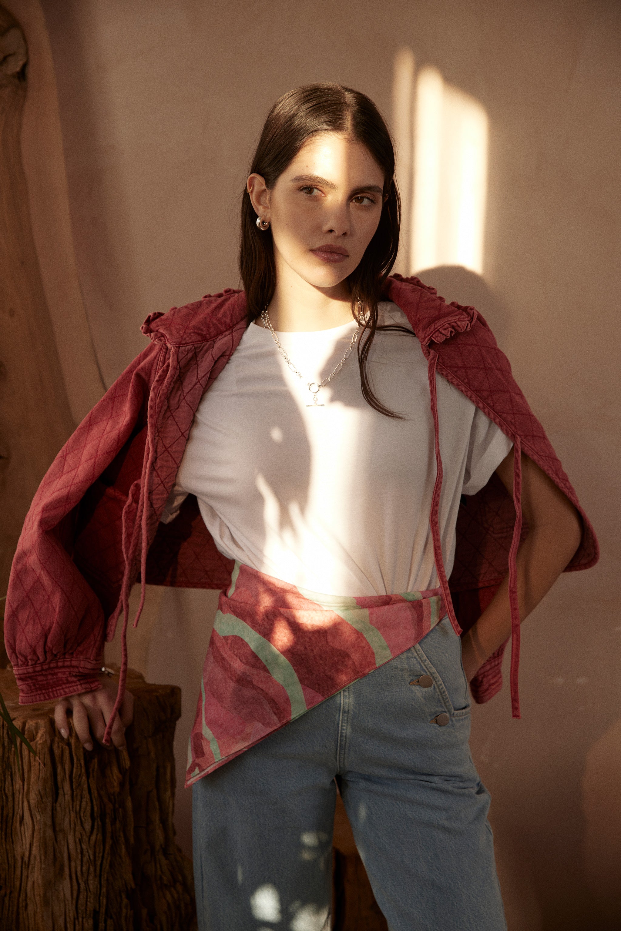 Heidi Jacket In Vintage Red