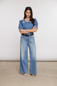 Bay Wide Leg Jean in Malibu