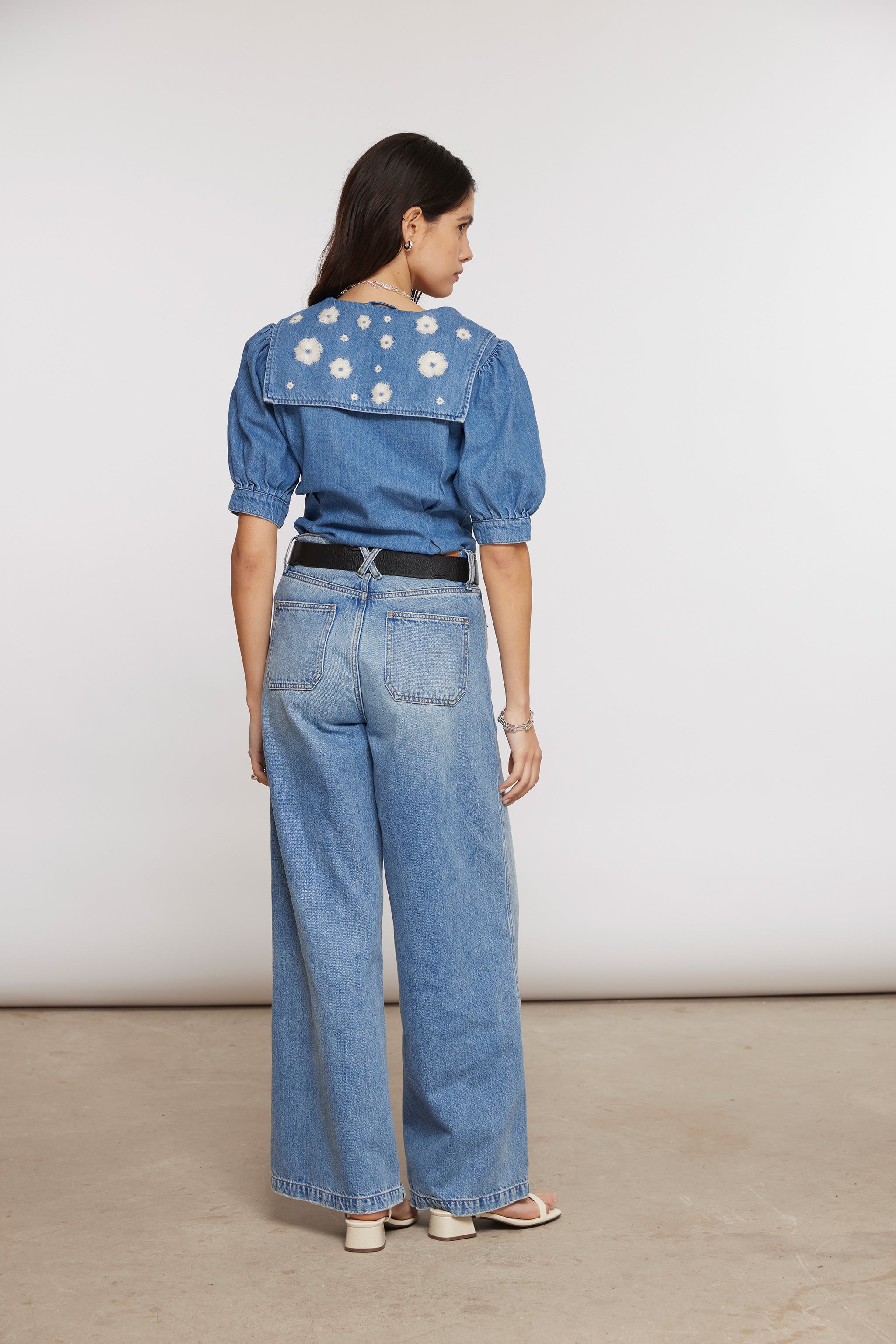 Bay Wide Leg Jean in Malibu - seventy + mochi