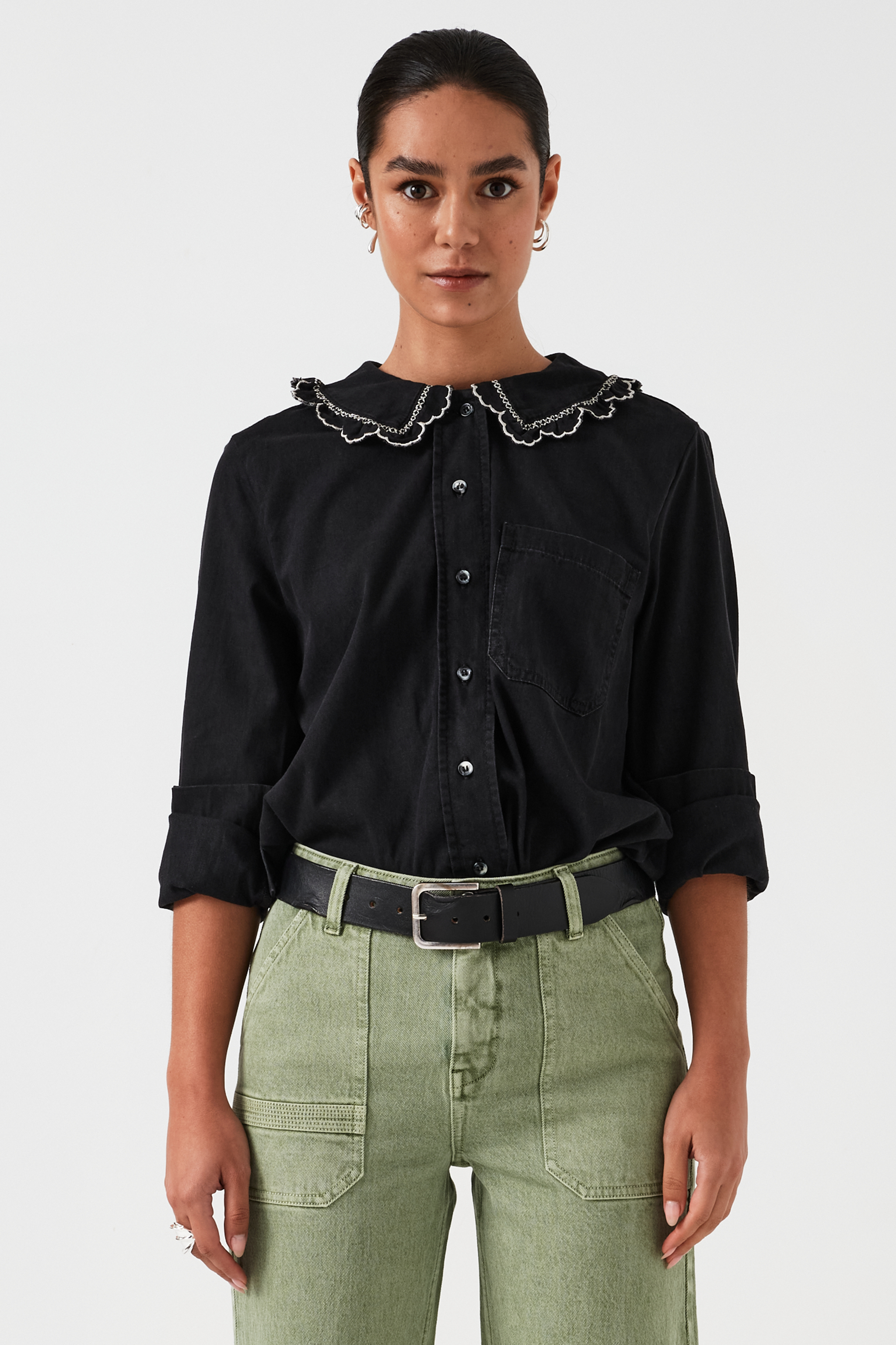 Delilah Blouse in Black - seventy + mochi