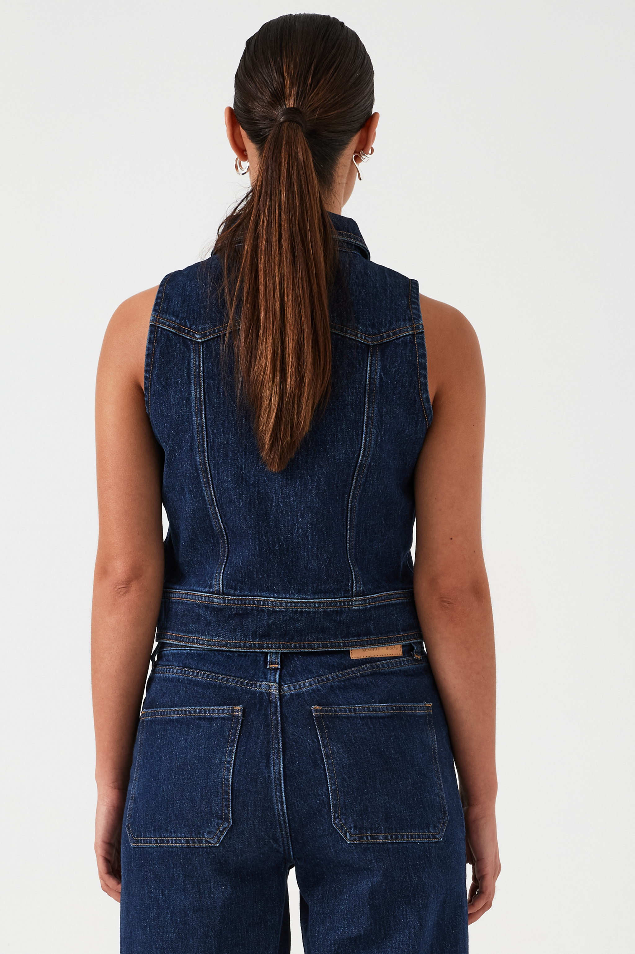 Cali Cropped Jacket in Dark Americana - seventy + mochi